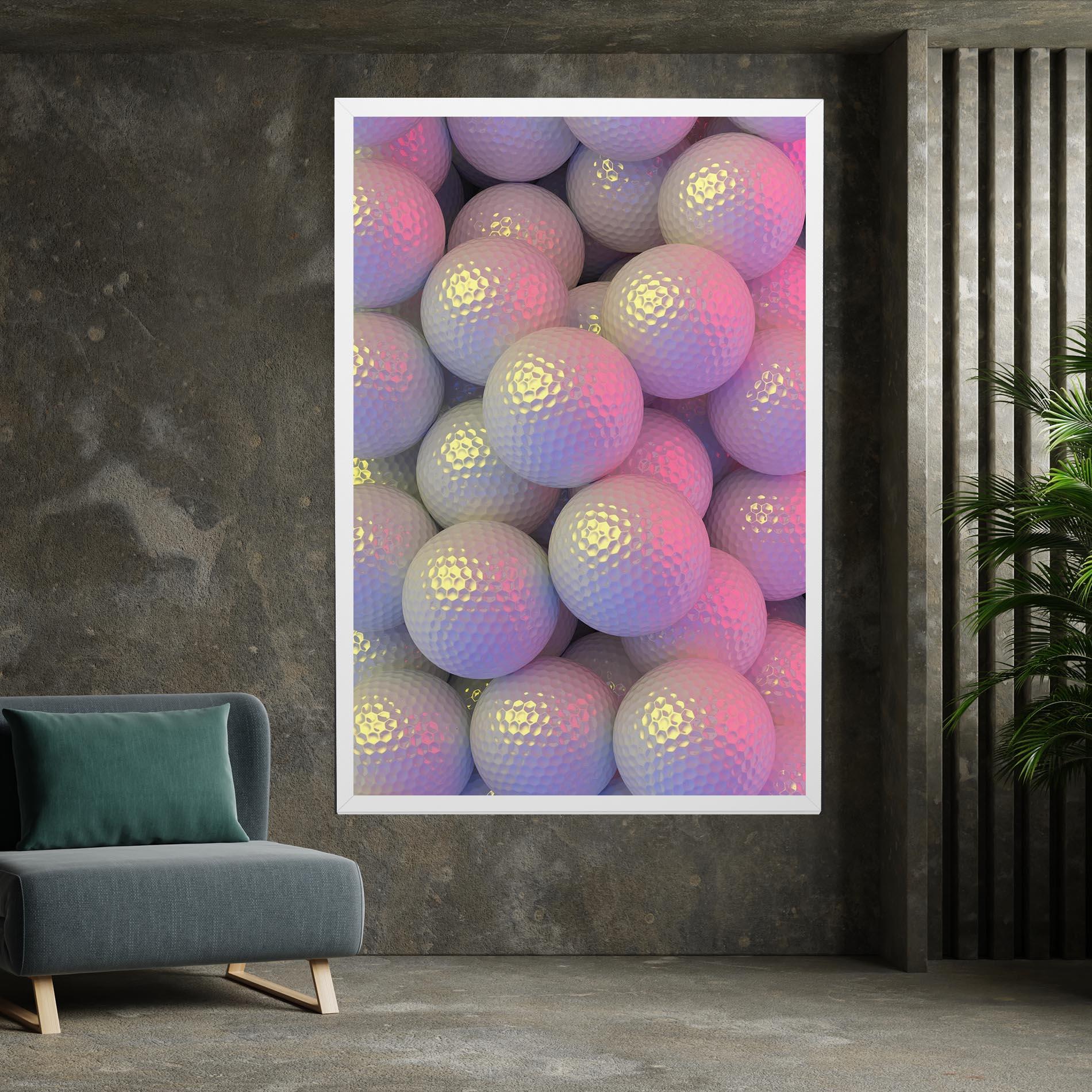 Tablou Canvas Purple Light Golf Ball mockup 7
