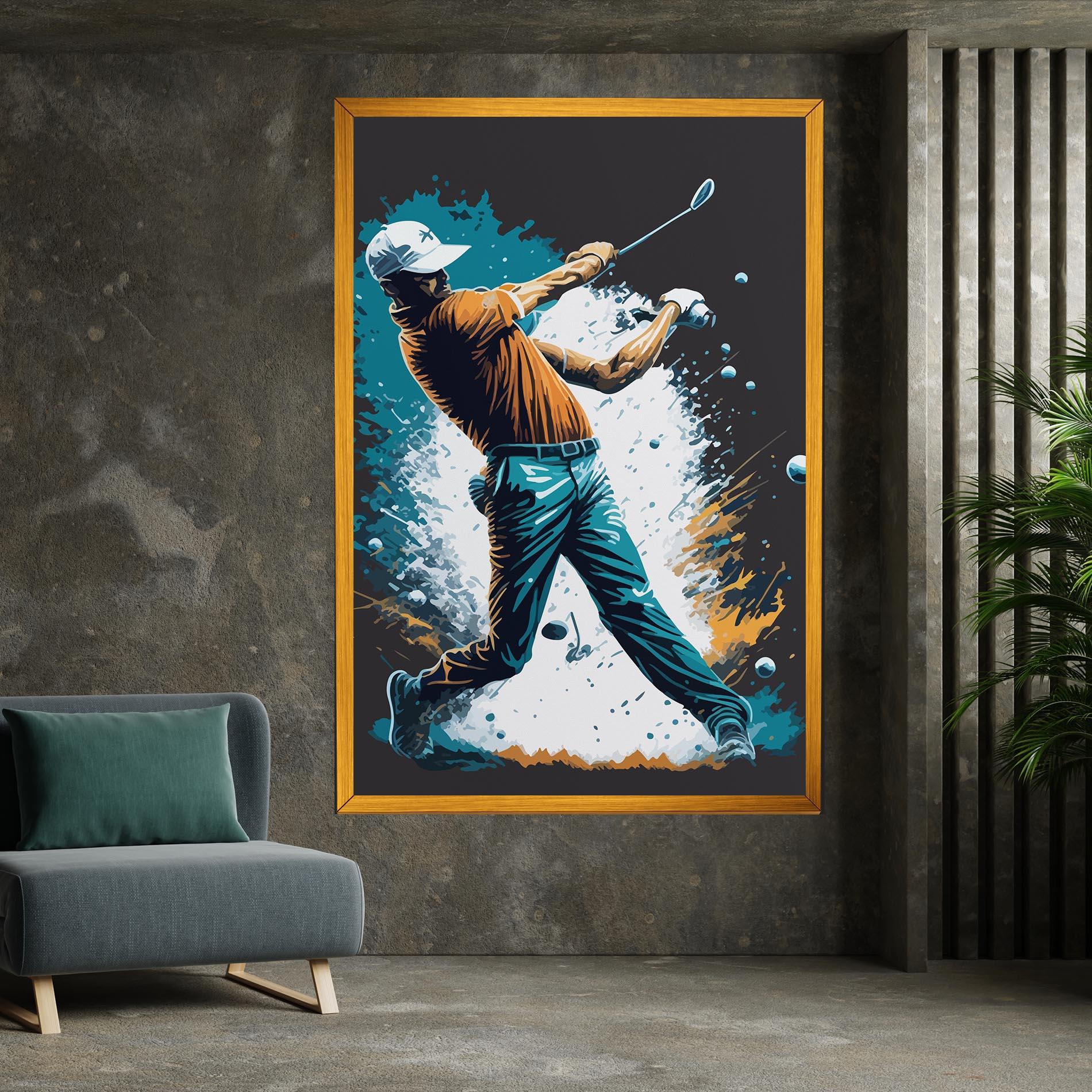 Tablou Canvas Golf On Grey mockup 7