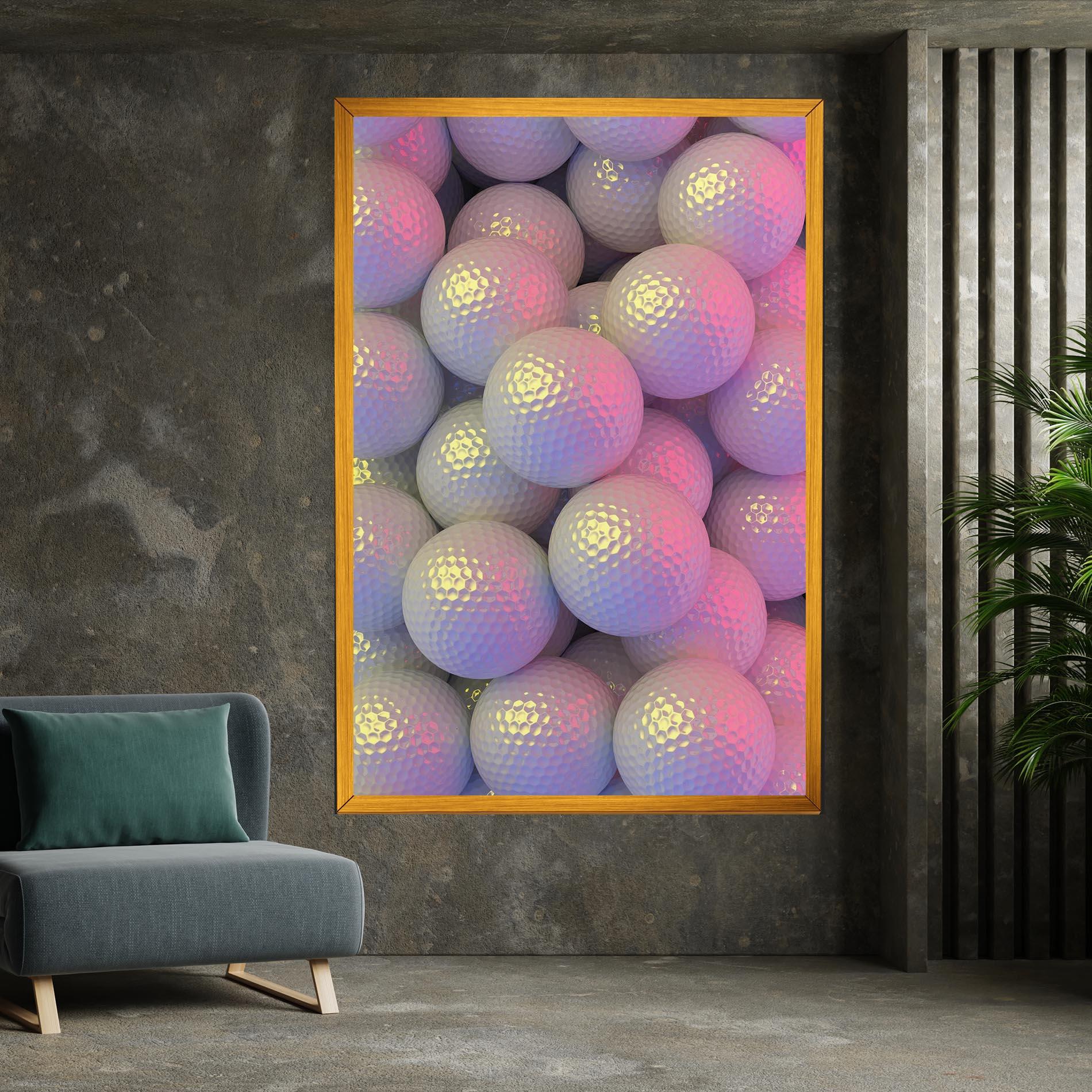 Tablou Canvas Purple Light Golf Ball mockup 7