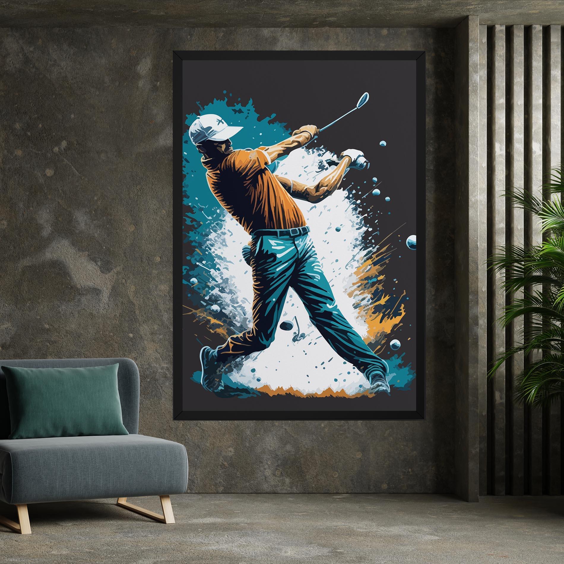 Tablou Canvas Golf On Grey mockup 7