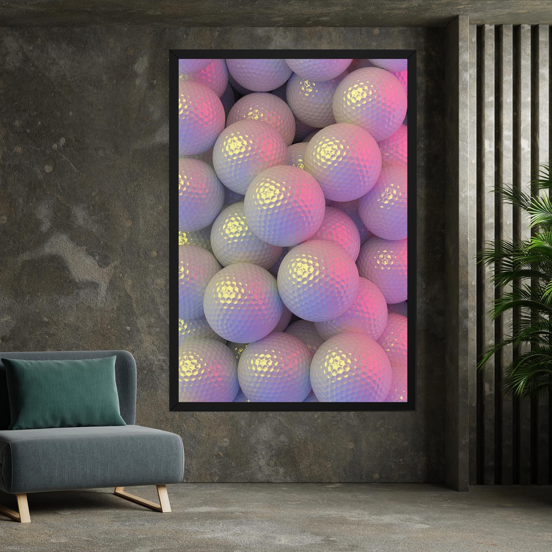 Tablou Canvas Purple Light Golf Ball mockup 7