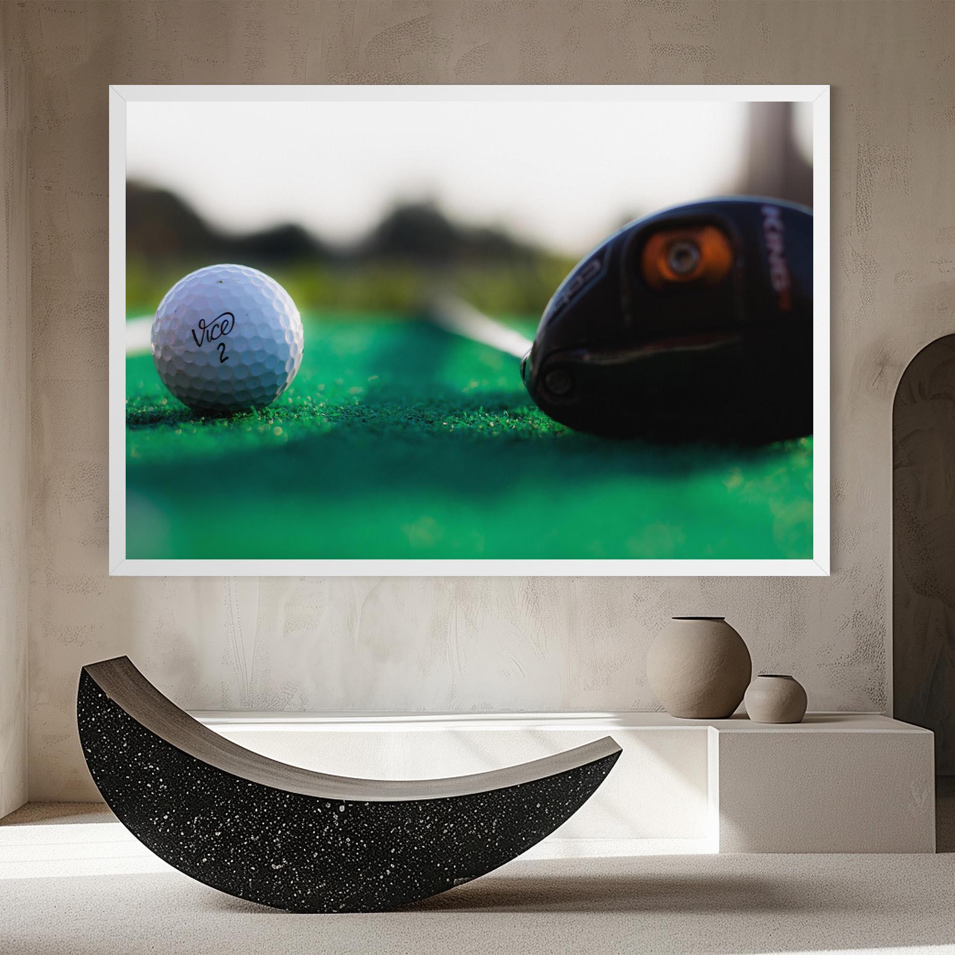 Tablou Canvas Green Grass Golf Ball mockup 8
