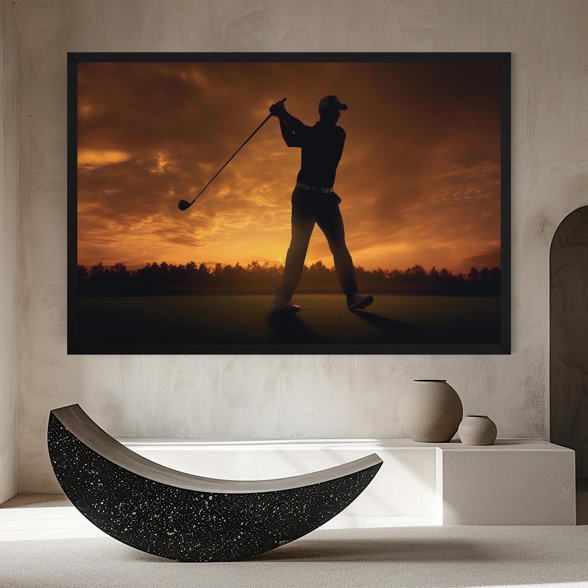 Tablou Canvas Golf Course Sunset mockup 8