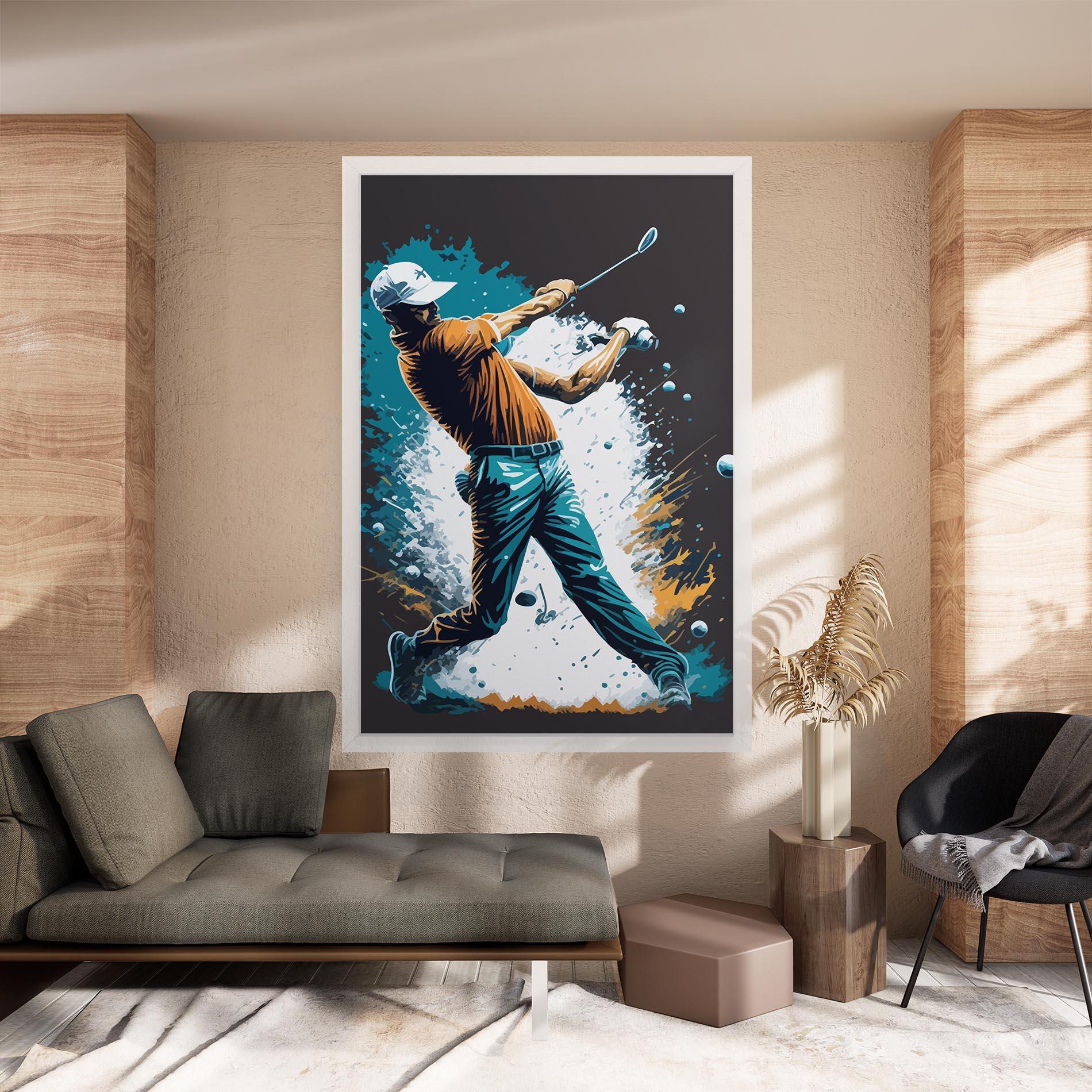 Tablou Canvas Golf On Grey mockup 8