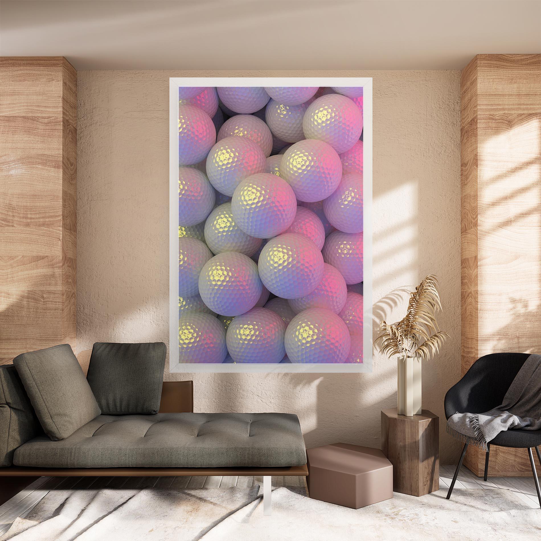 Tablou Canvas Purple Light Golf Ball mockup 8