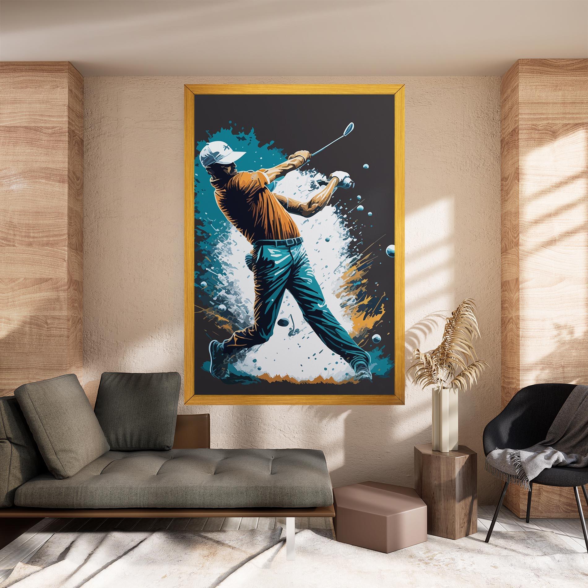 Tablou Canvas Golf On Grey mockup 8