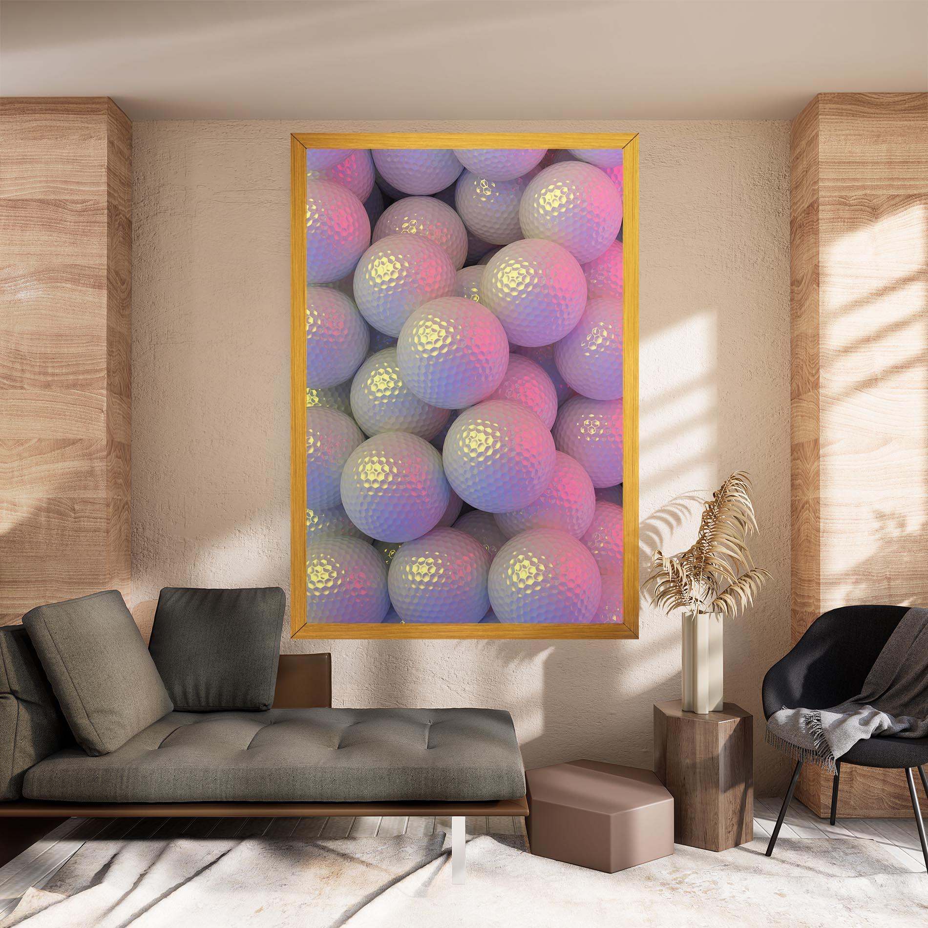 Tablou Canvas Purple Light Golf Ball mockup 8