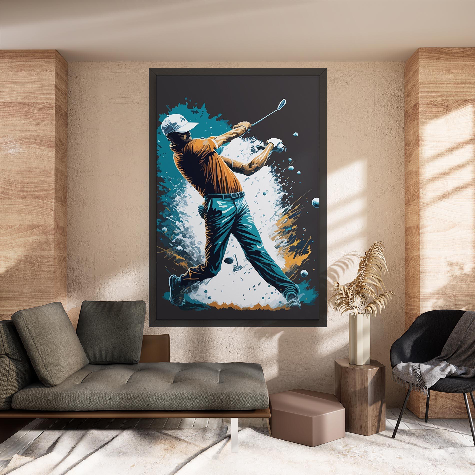 Tablou Canvas Golf On Grey mockup 8