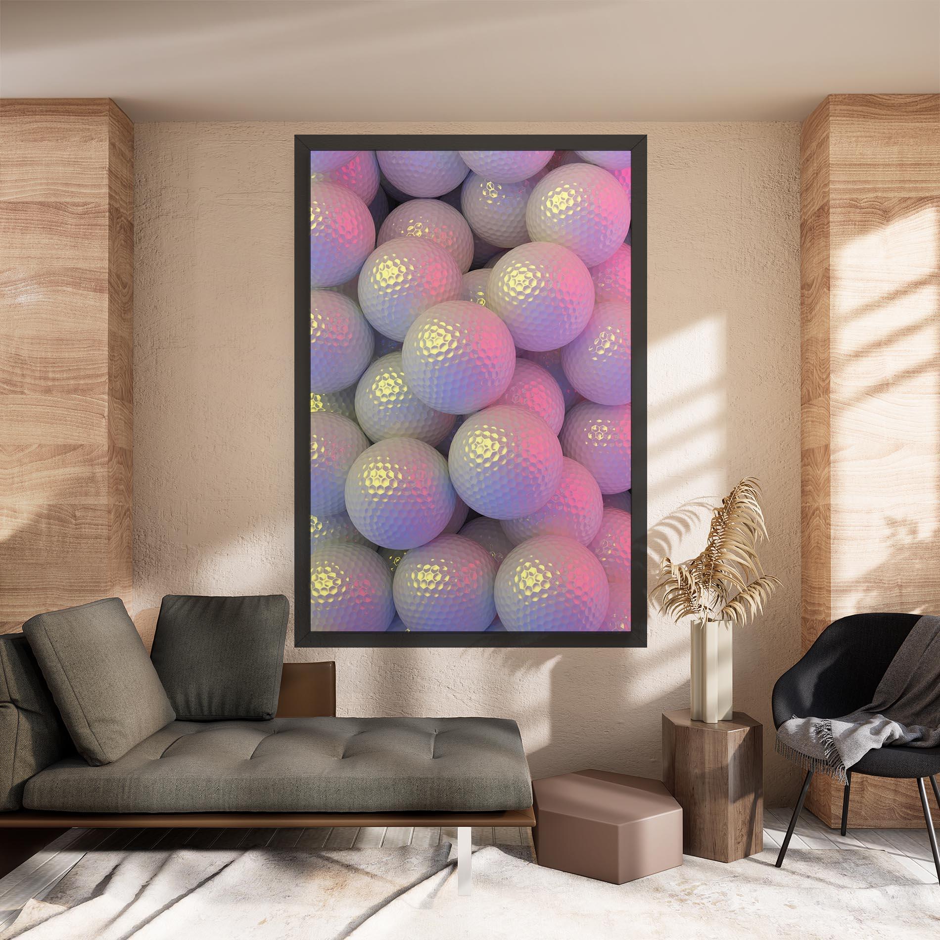 Tablou Canvas Purple Light Golf Ball mockup 8