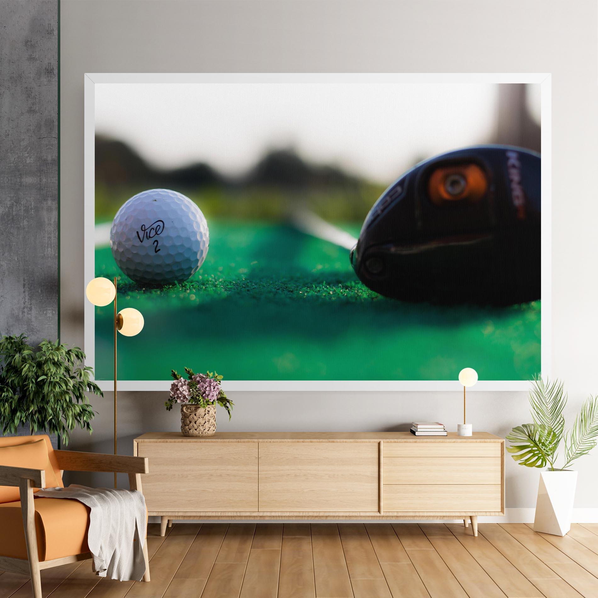 Tablou Canvas Green Grass Golf Ball mockup 9