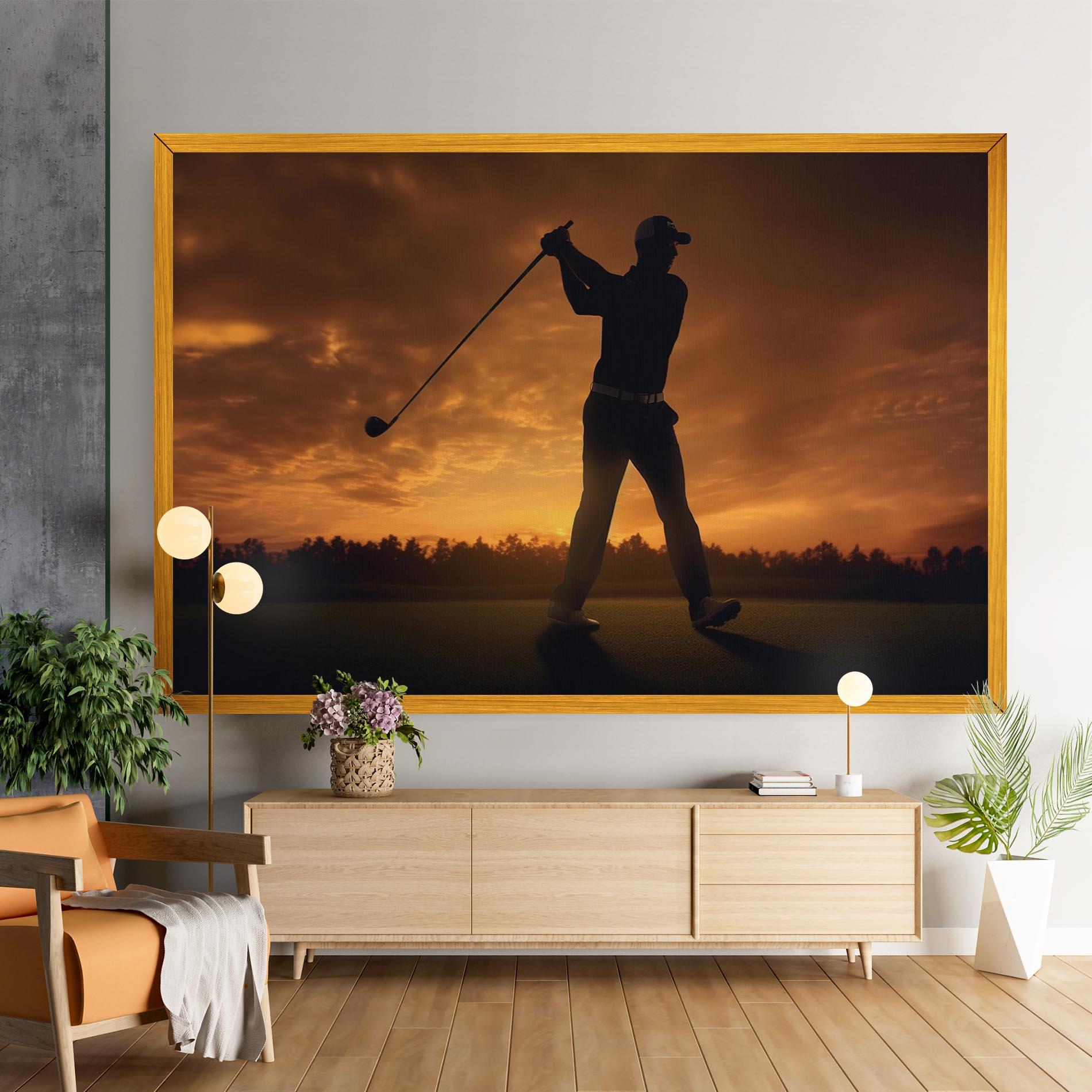 Tablou Canvas Golf Course Sunset mockup 9