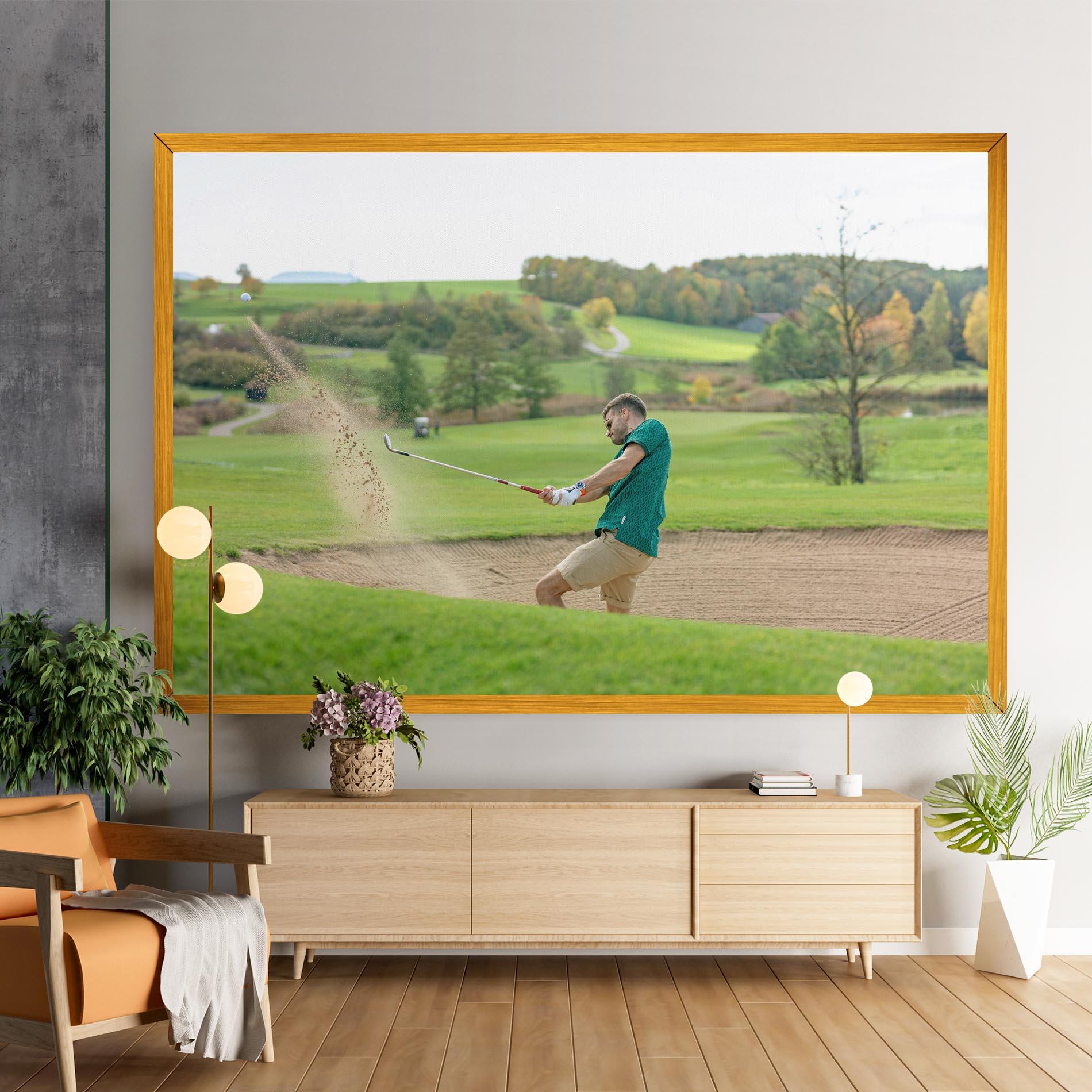 Tablou Canvas Green Tshirt Golf Player mockup 9