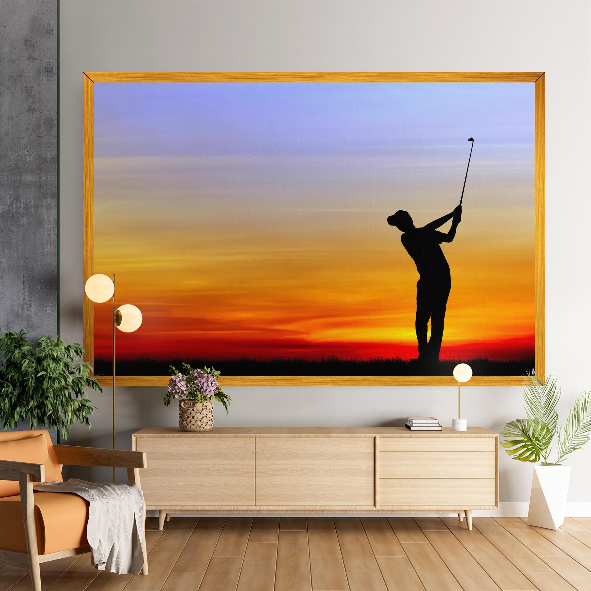 Tablou Canvas Playing Golf Sunrise mockup 9