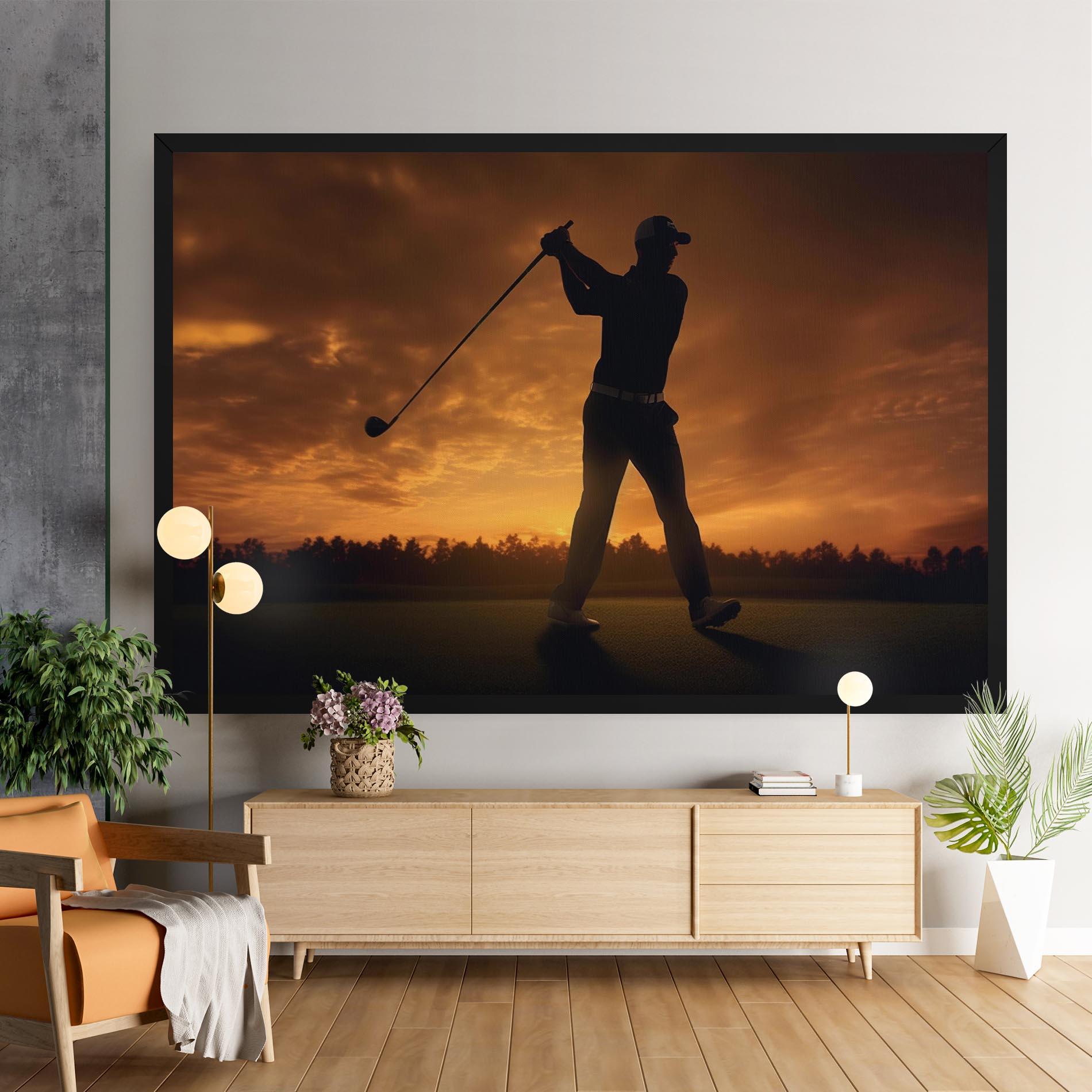 Tablou Canvas Golf Course Sunset mockup 9