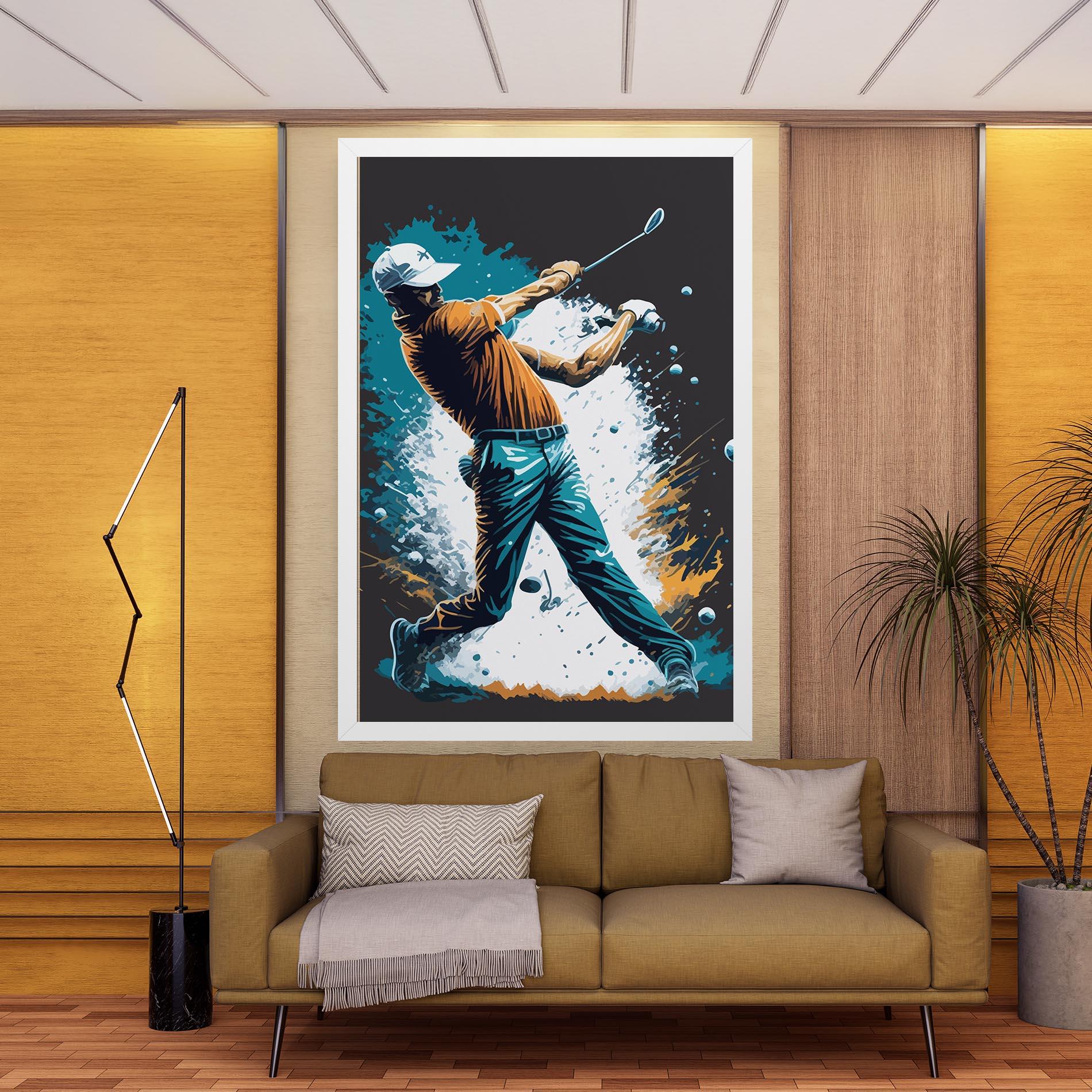 Tablou Canvas Golf On Grey mockup 9