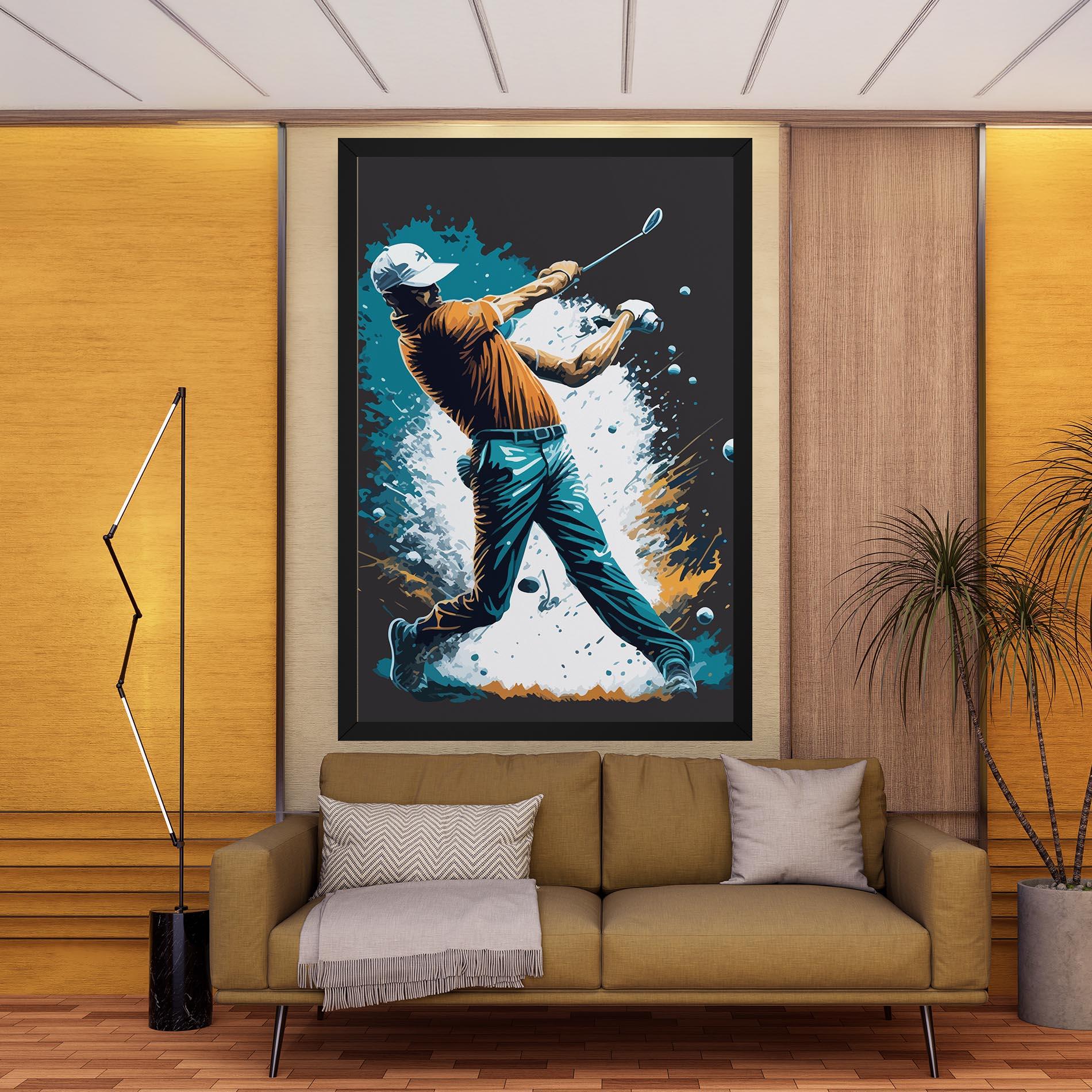 Tablou Canvas Golf On Grey mockup 9