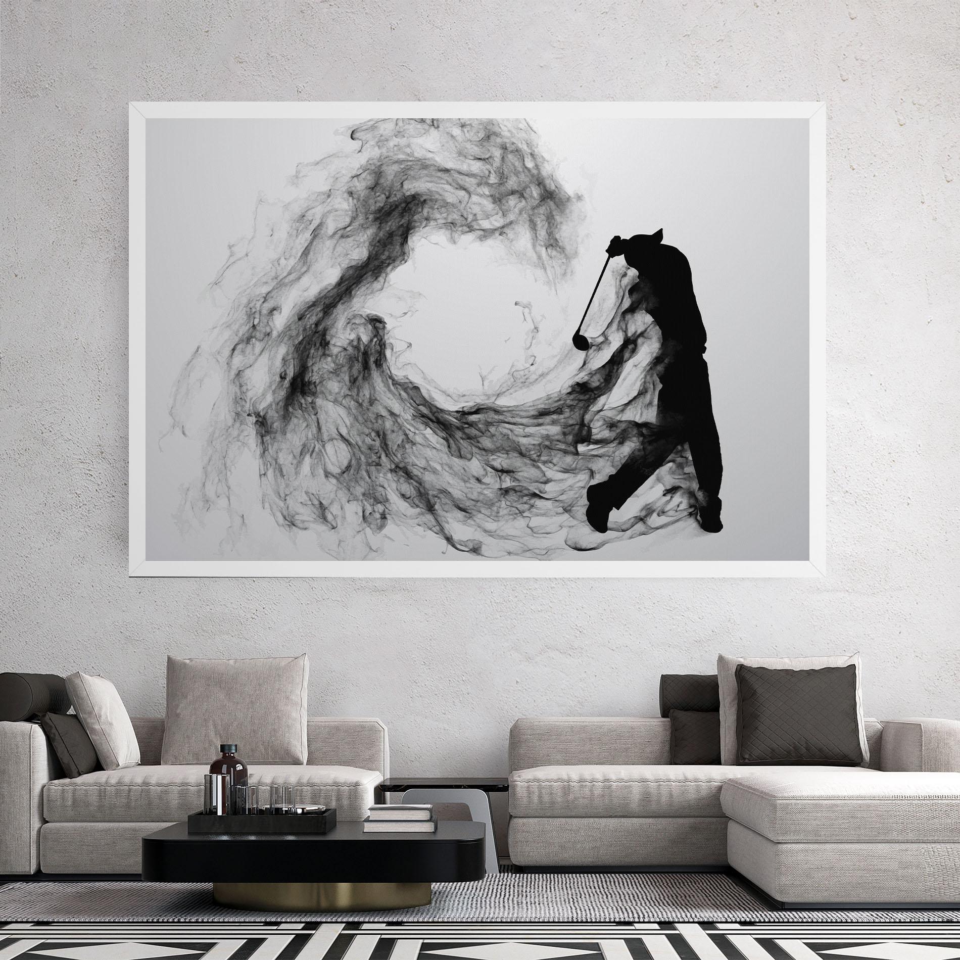 Tablou Canvas Black Smoke Golf mockup 2