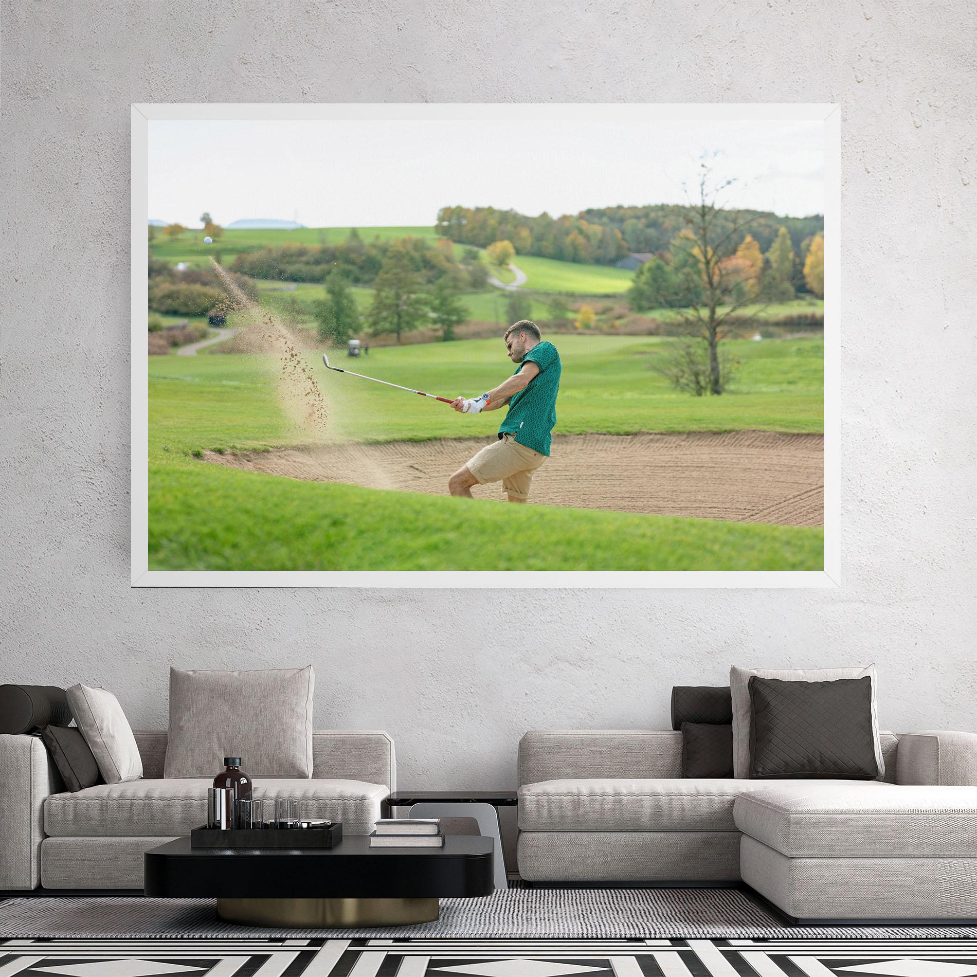 Tablou Canvas Green Tshirt Golf Player mockup 2