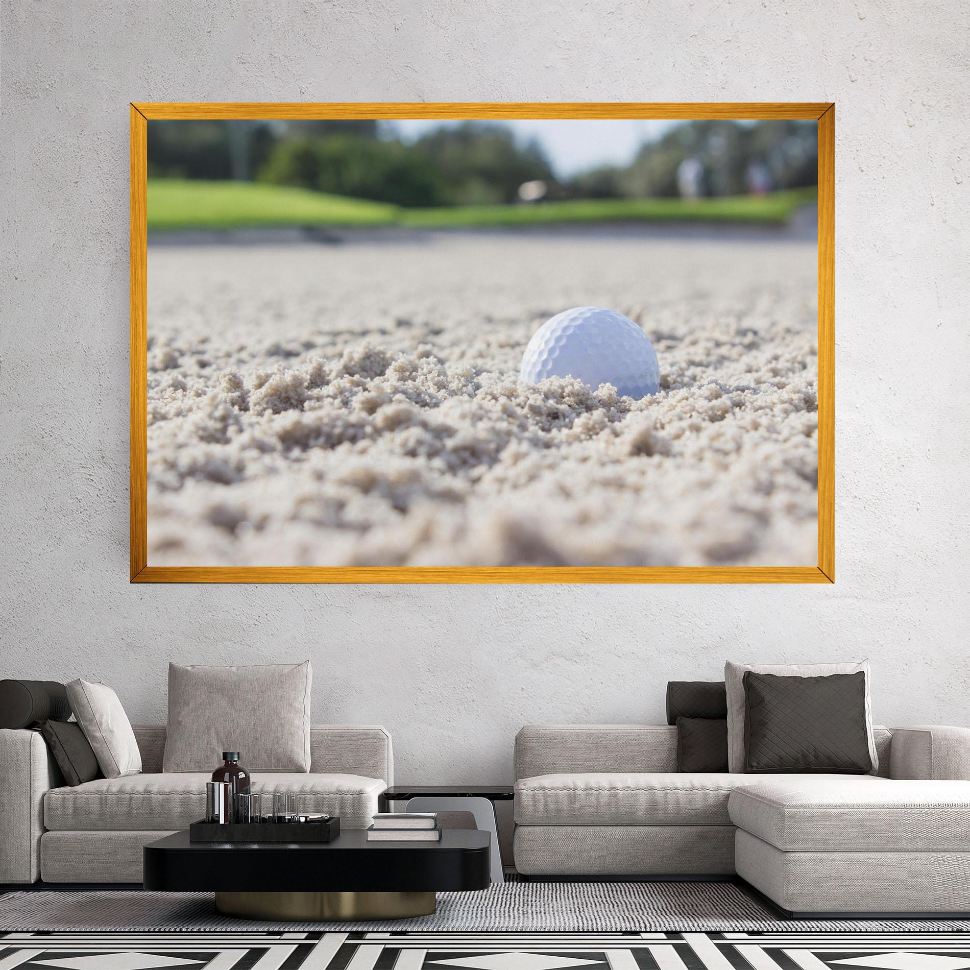 Tablou Canvas Golf Ball In Sand mockup 2