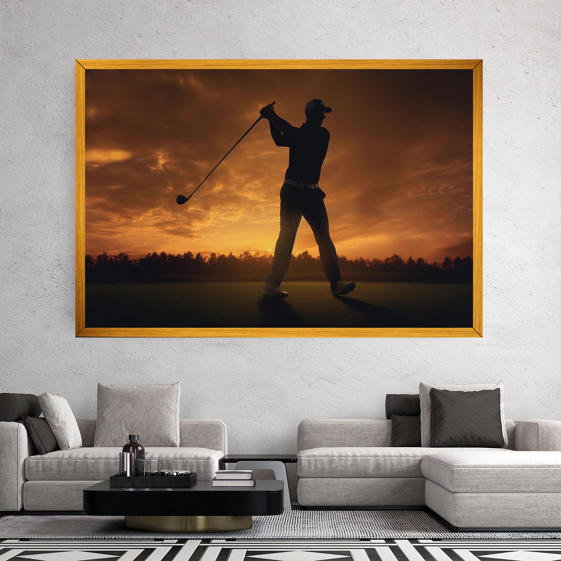 Tablou Canvas Golf Course Sunset mockup 2