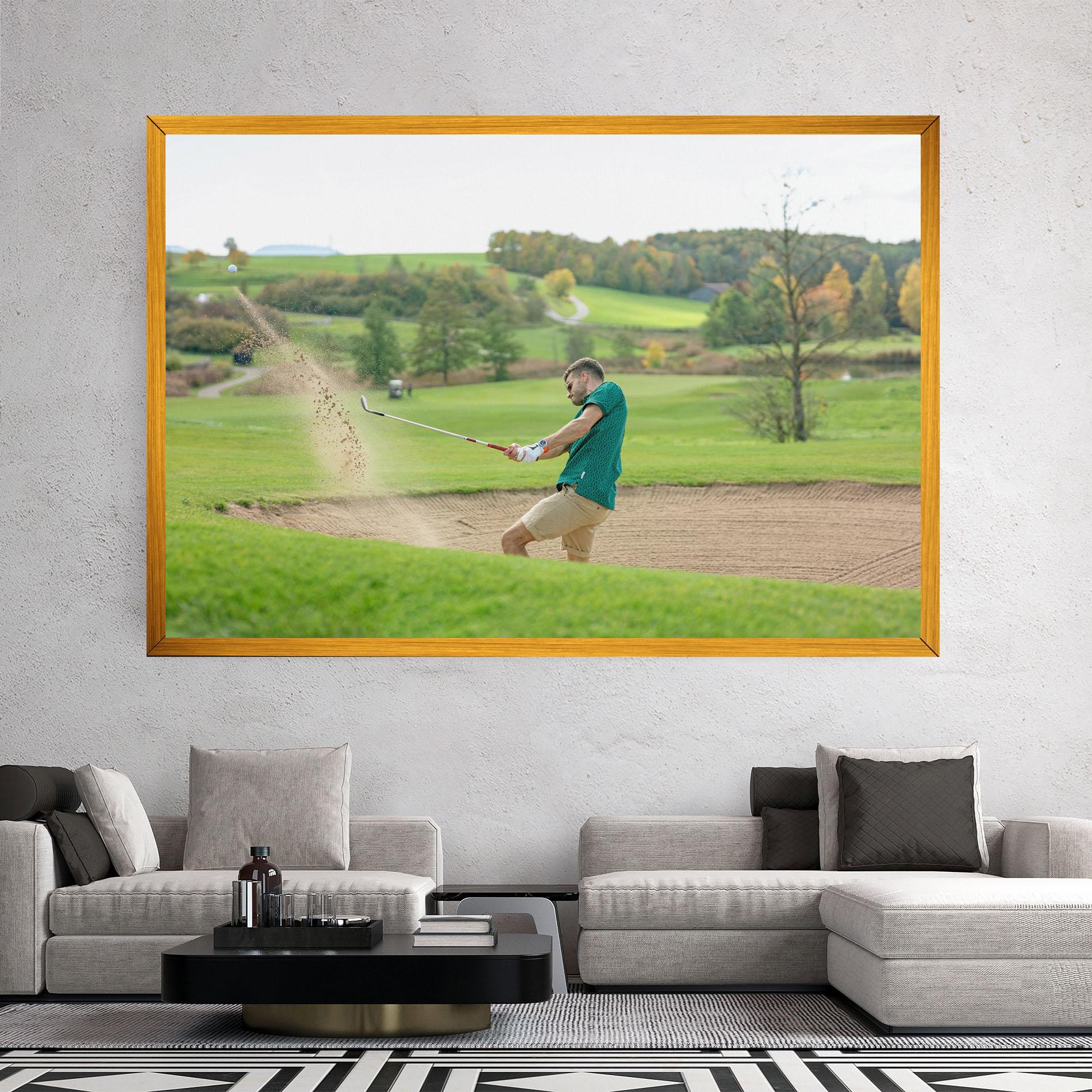 Tablou Canvas Green Tshirt Golf Player mockup 2