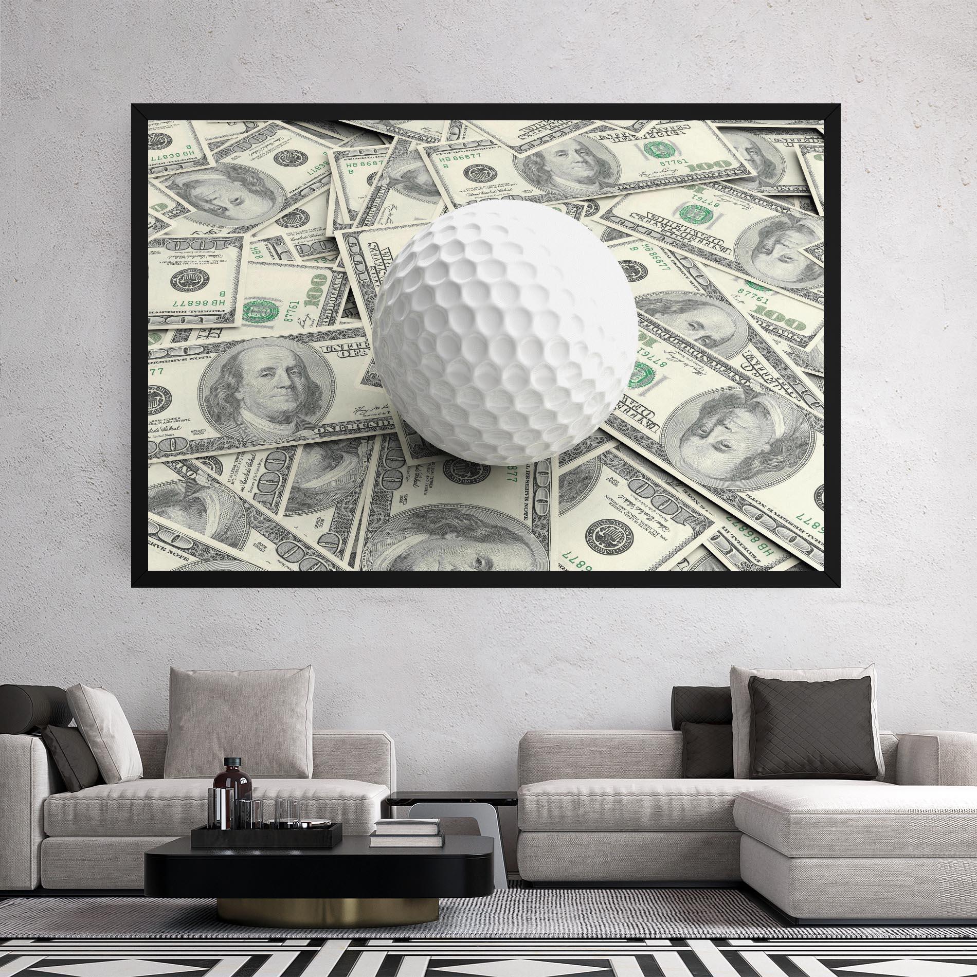 Tablou Canvas 3d Golf Ball mockup 2