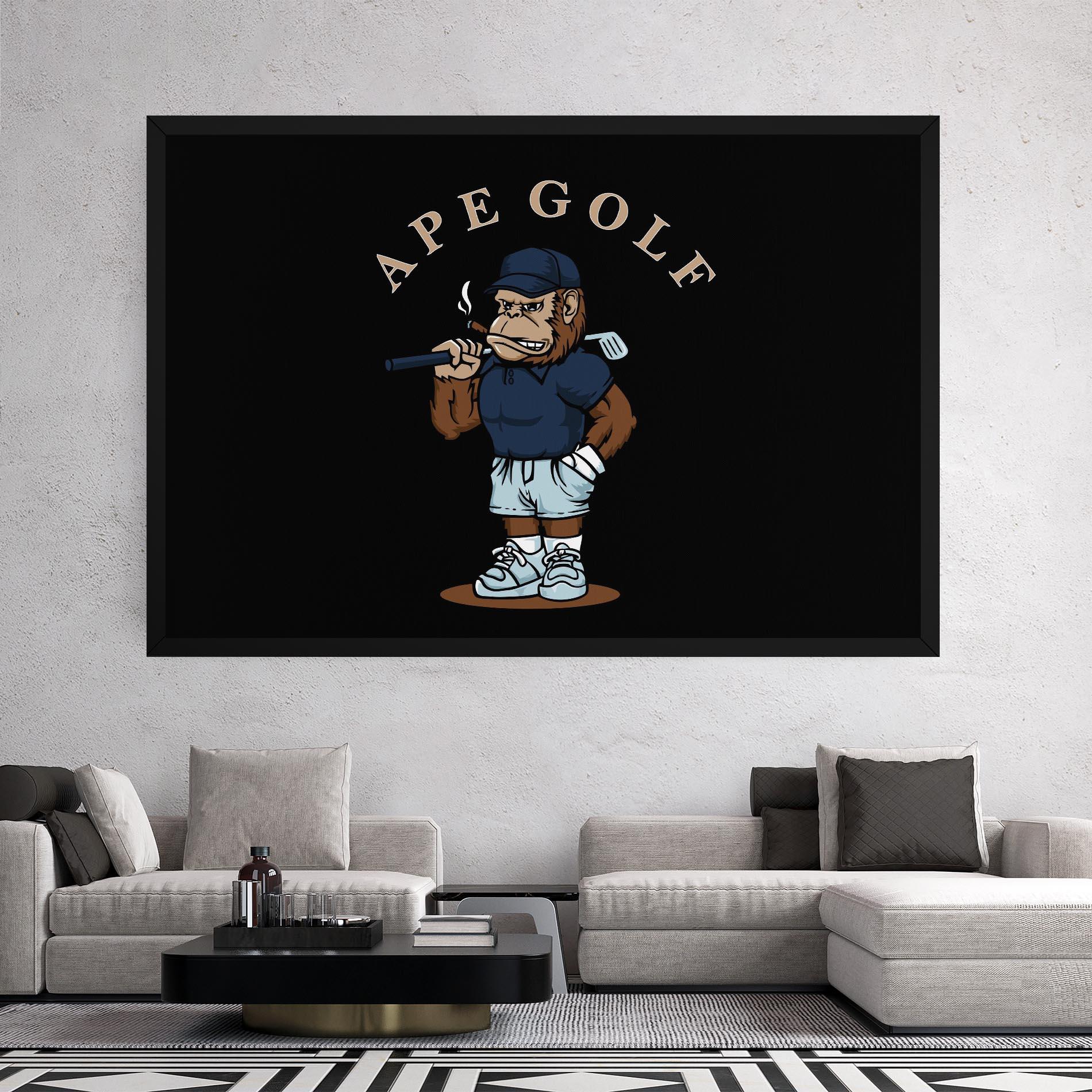 Tablou Canvas Ape Golf mockup 2