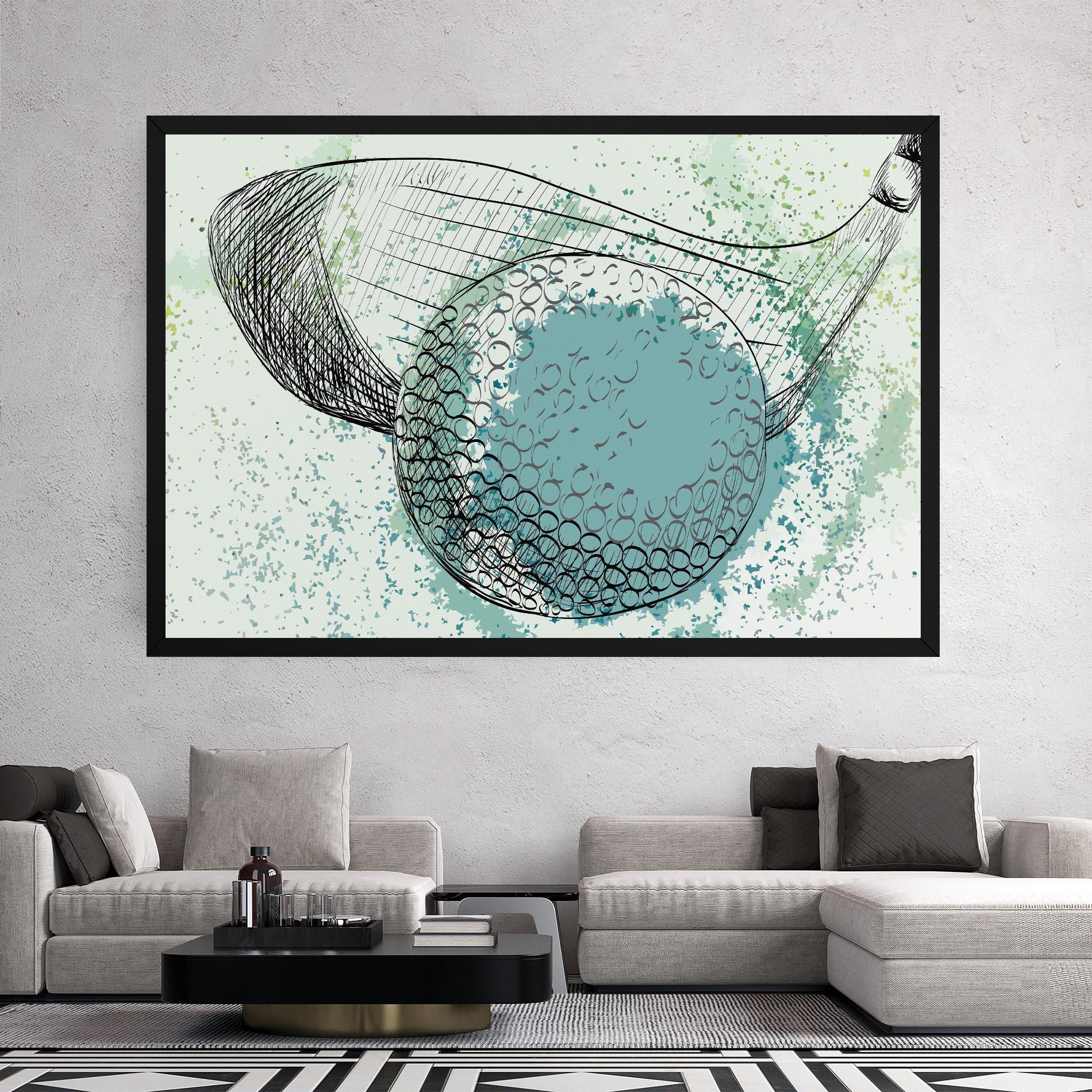 Tablou Canvas Blue Golf mockup 2