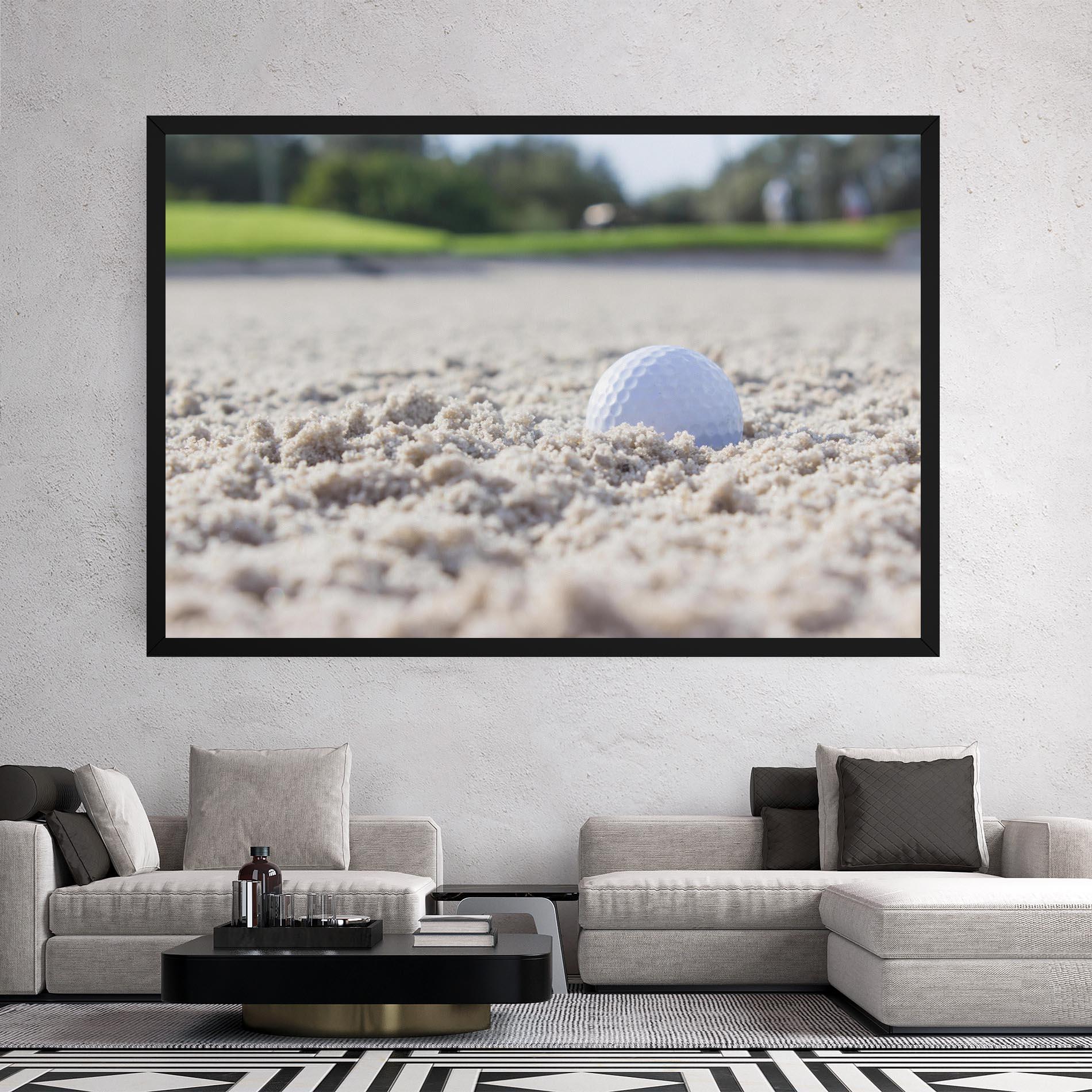 Tablou Canvas Golf Ball In Sand mockup 2
