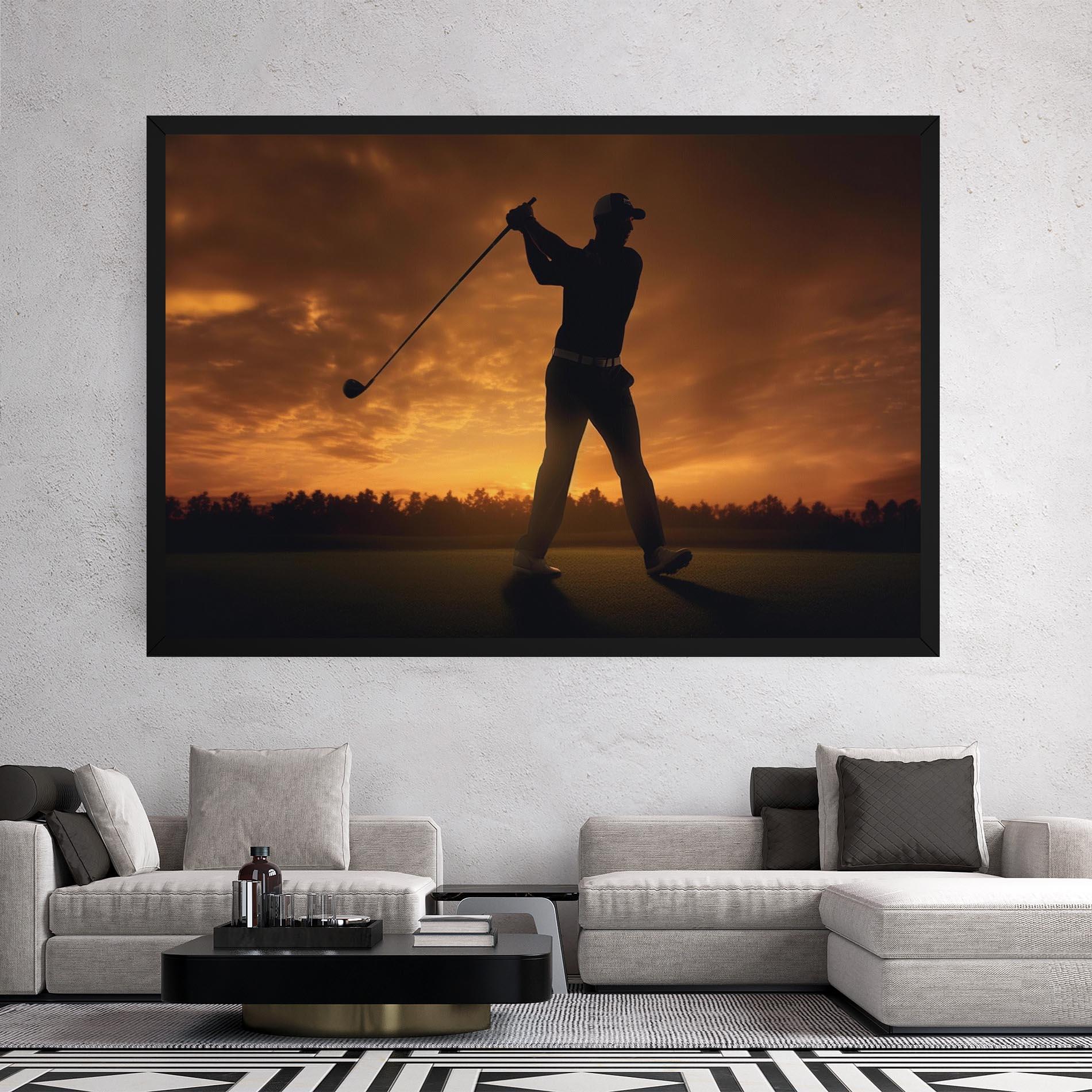 Tablou Canvas Golf Course Sunset mockup 2