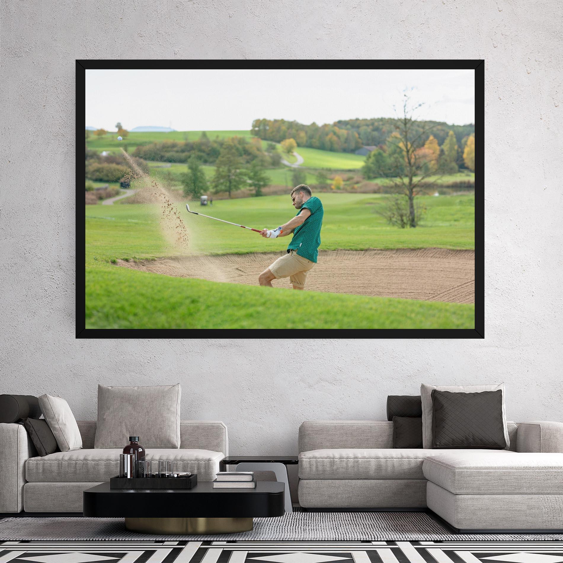 Tablou Canvas Green Tshirt Golf Player mockup 2