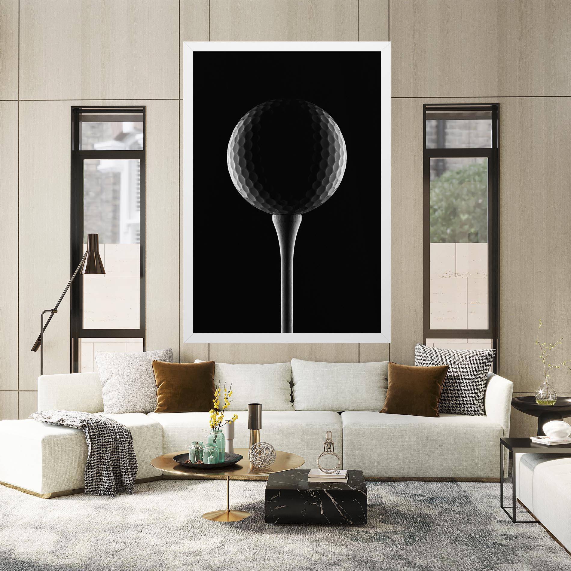 Tablou Canvas Golf Ball Black mockup 2