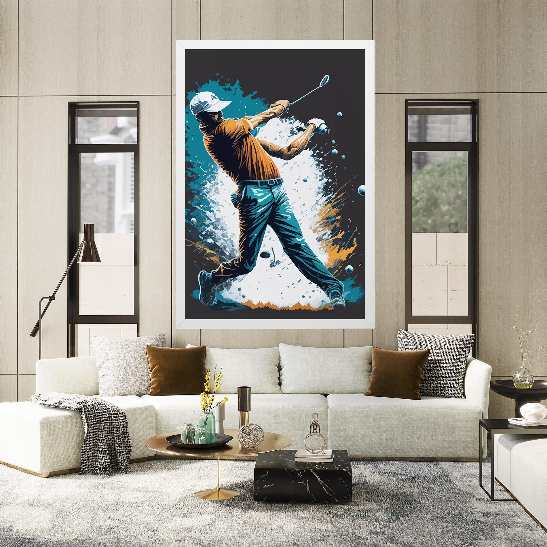 Tablou Canvas Golf On Grey mockup 2
