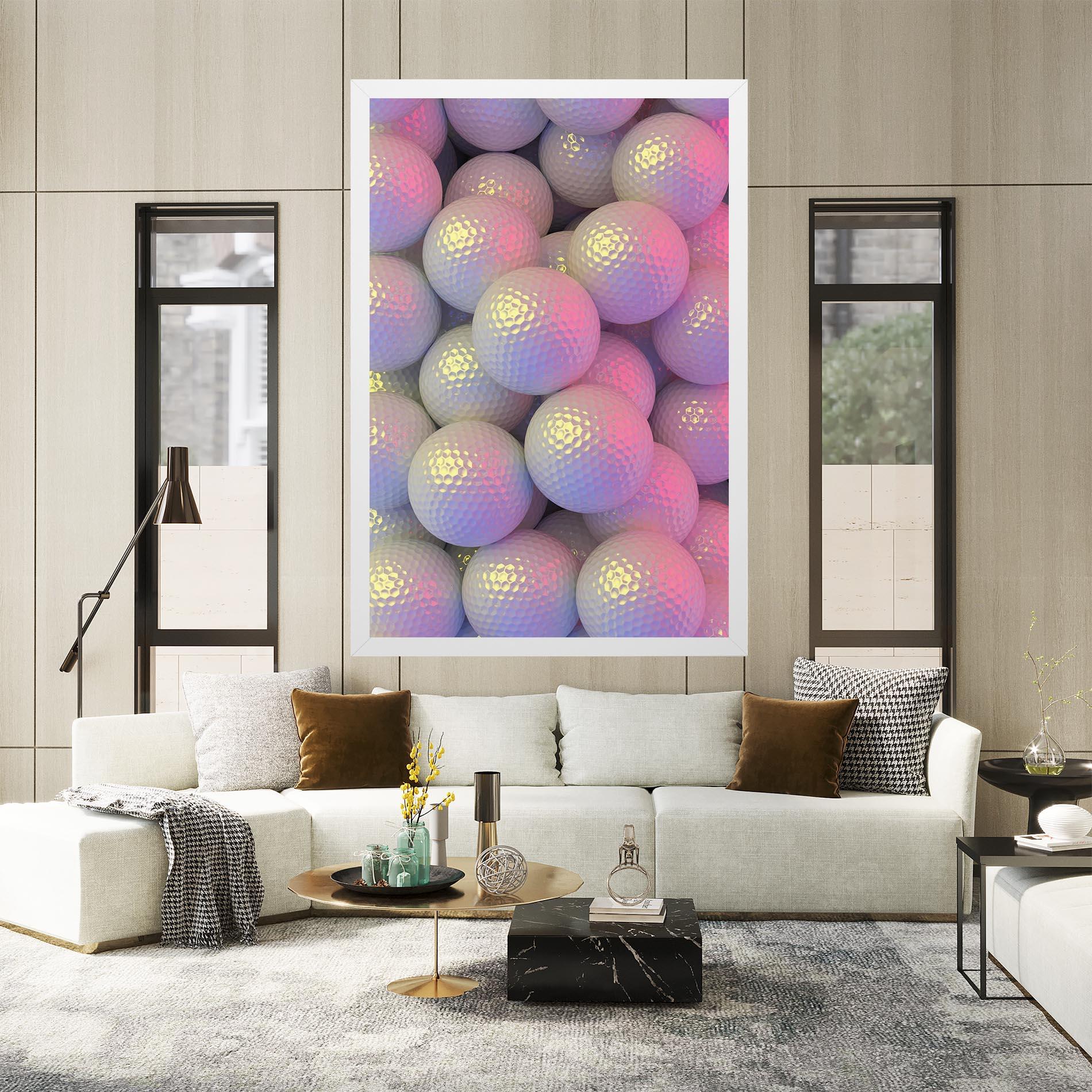 Tablou Canvas Purple Light Golf Ball mockup 2