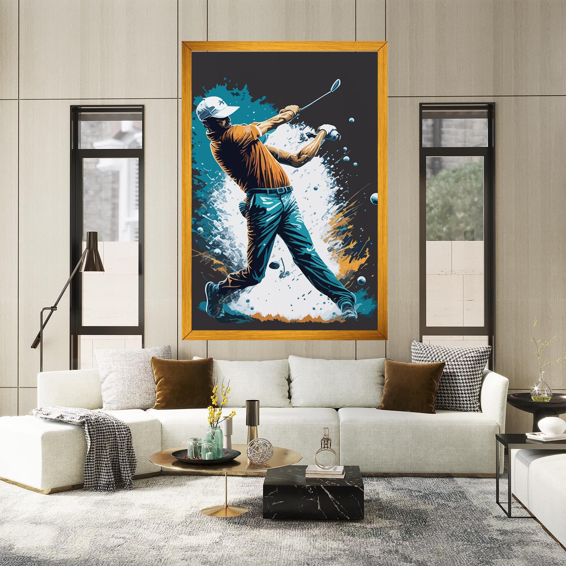 Tablou Canvas Golf On Grey mockup 2