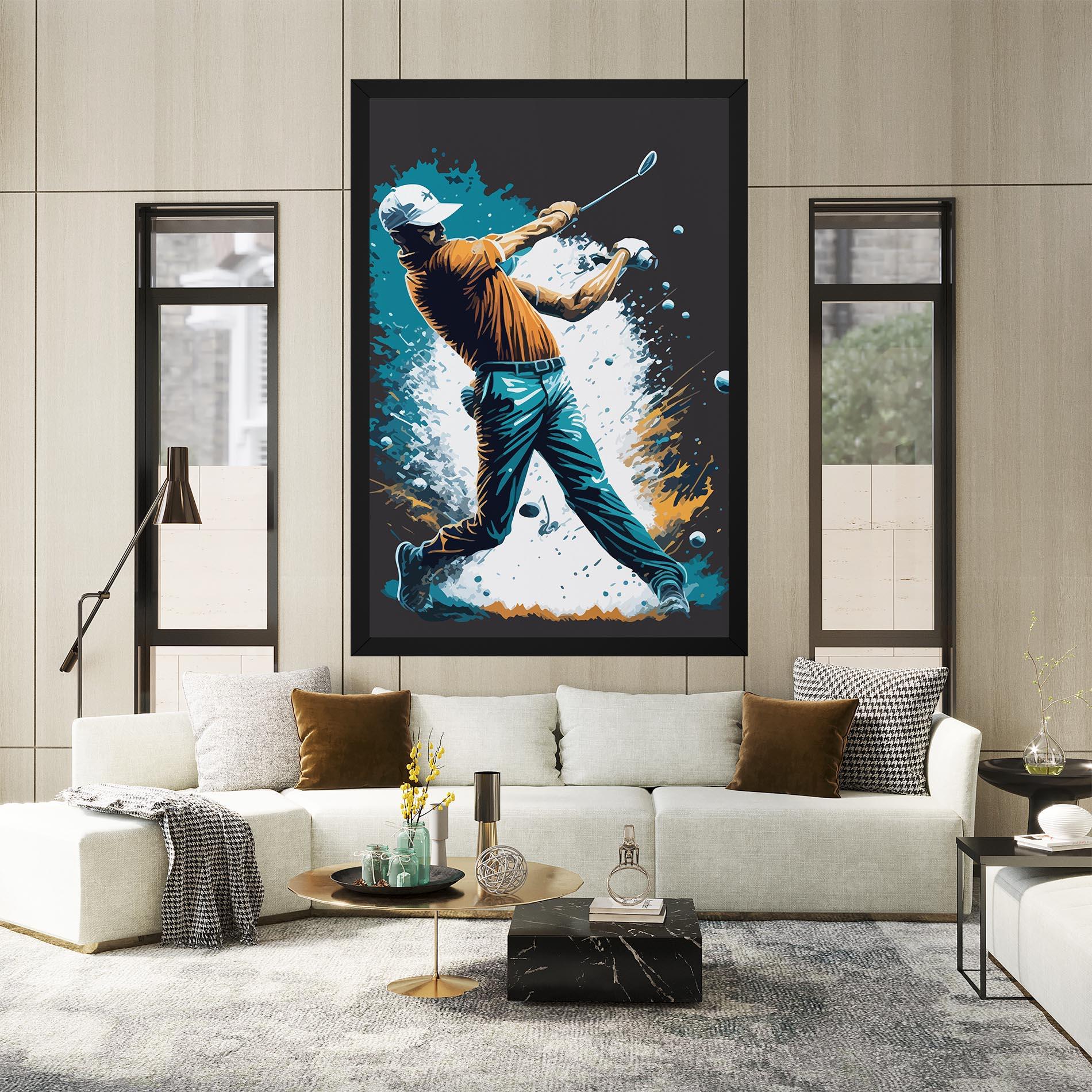 Tablou Canvas Golf On Grey mockup 2