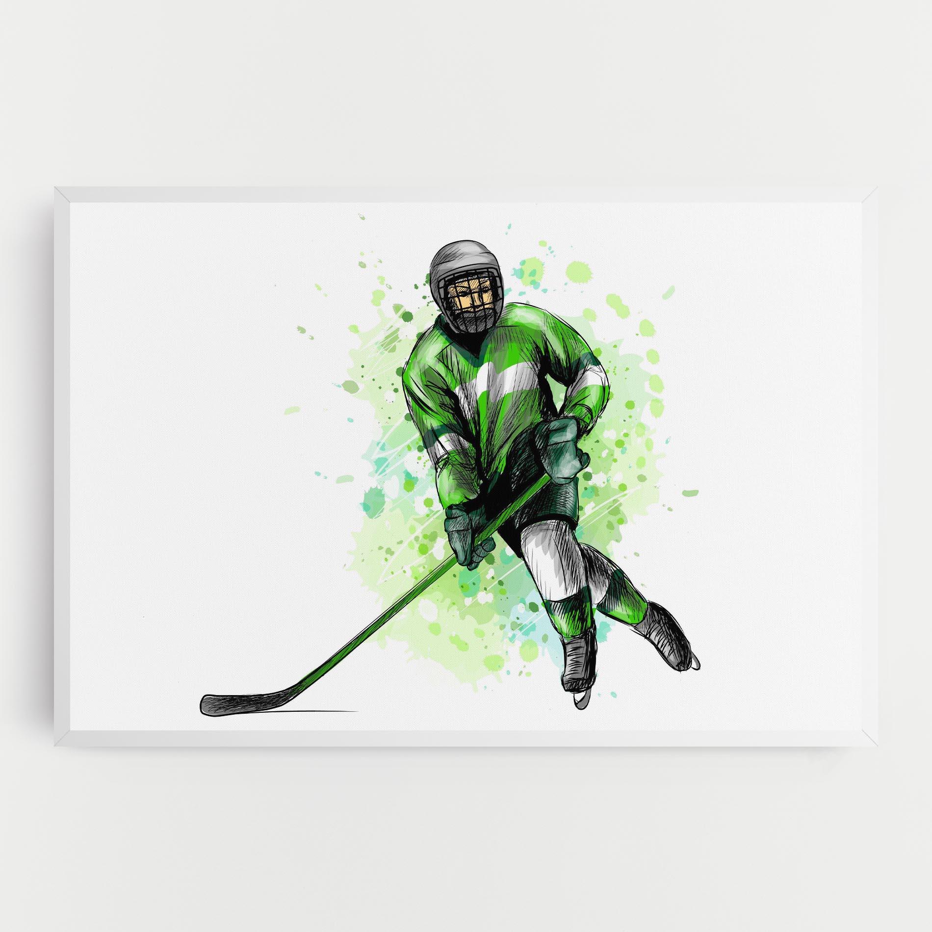 Tablou Canvas Green Hockey mockup 0