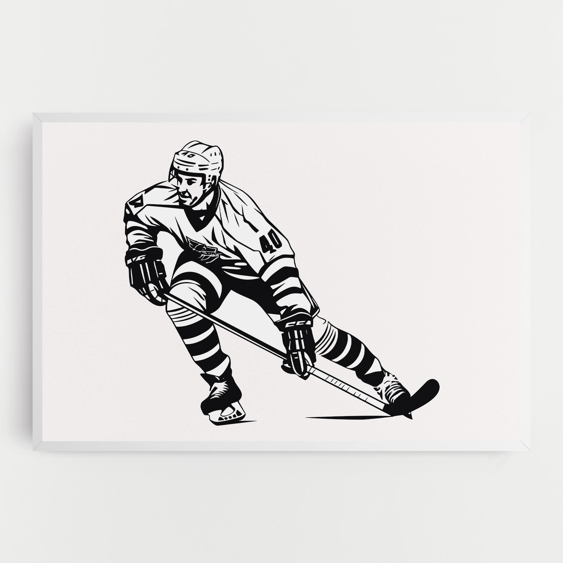 Tablou Canvas Hockey Player mockup 0