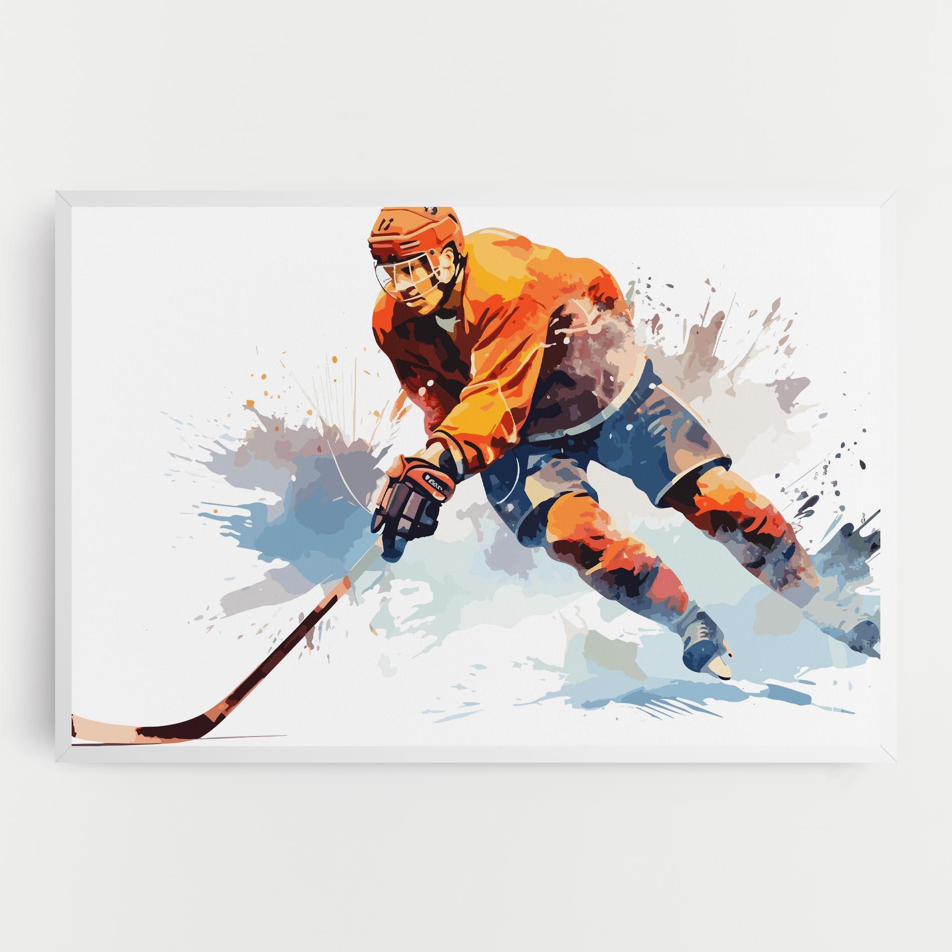 Tablou Canvas Orange Hockey mockup 0