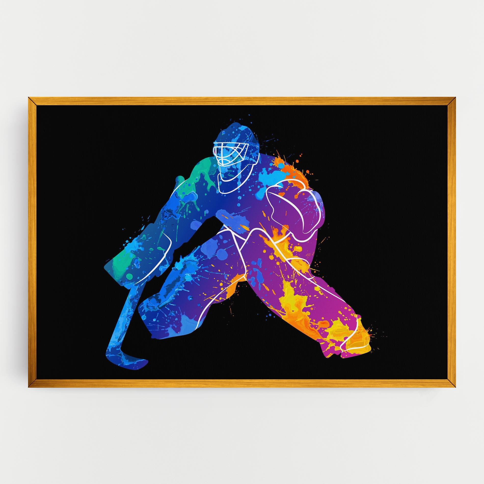 Tablou Canvas Blue Purple Hockey mockup 0