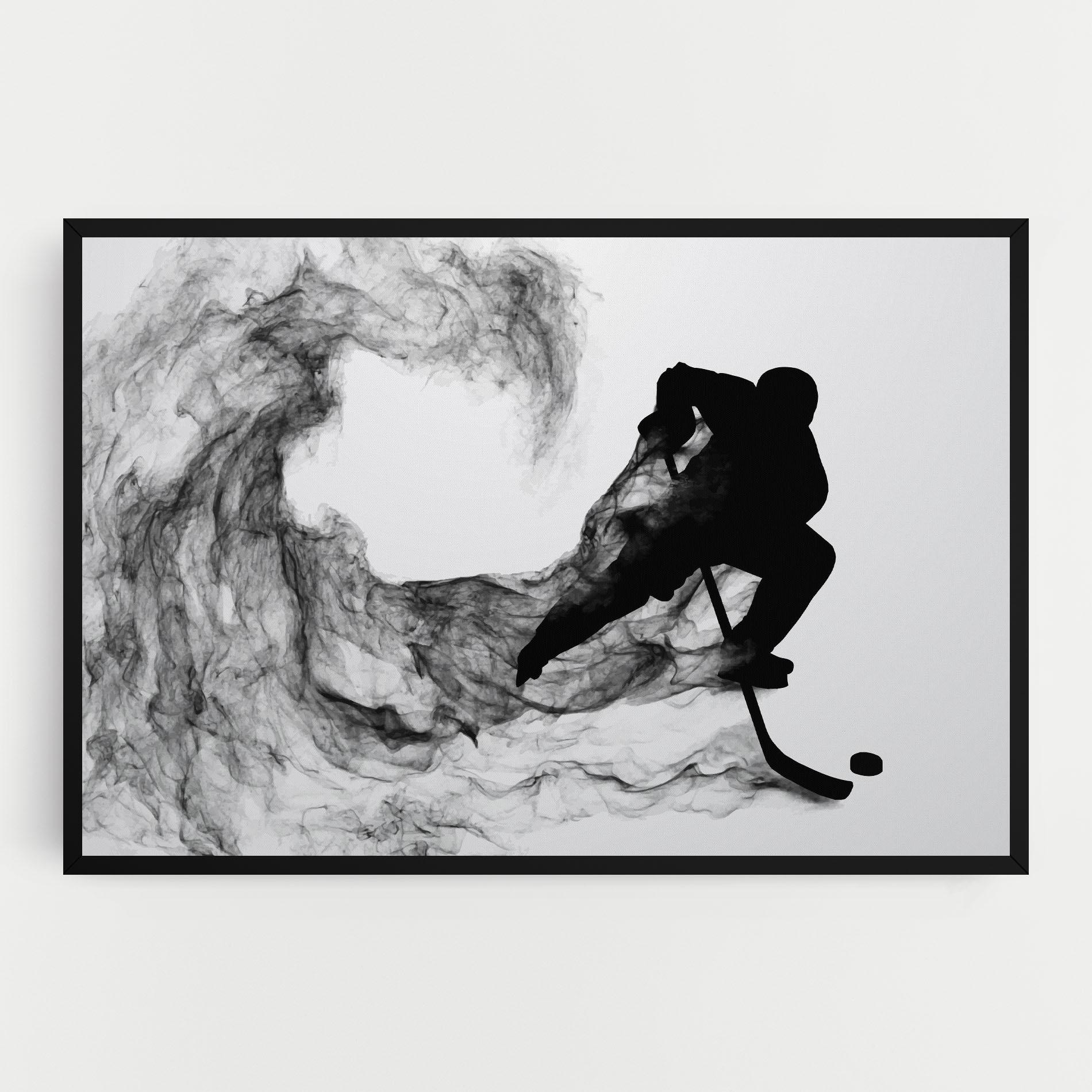 Tablou Canvas Black Smoke Hockey mockup 0