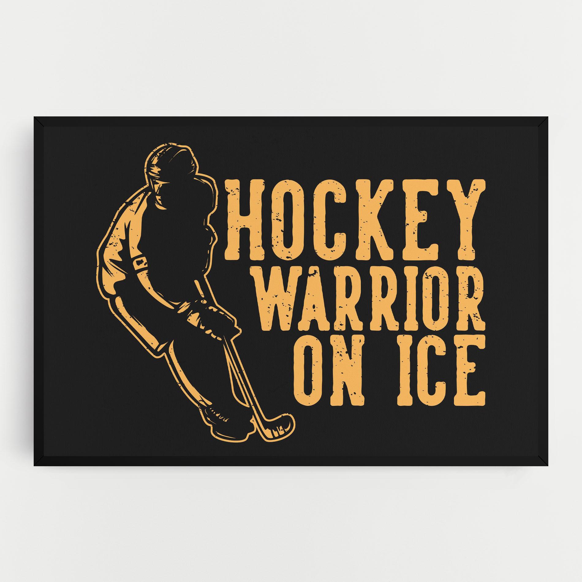 Tablou Canvas Hockey Worrior mockup 0