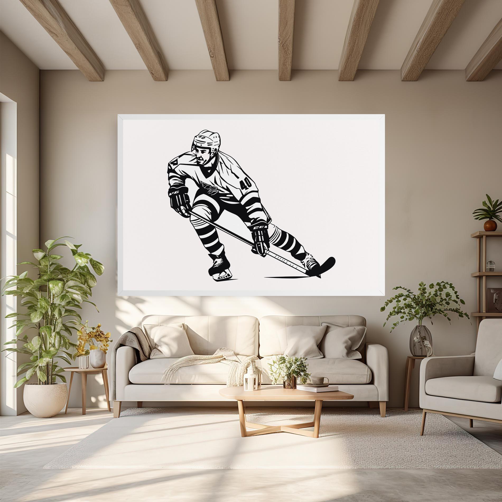 Tablou Canvas Hockey Player mockup 6