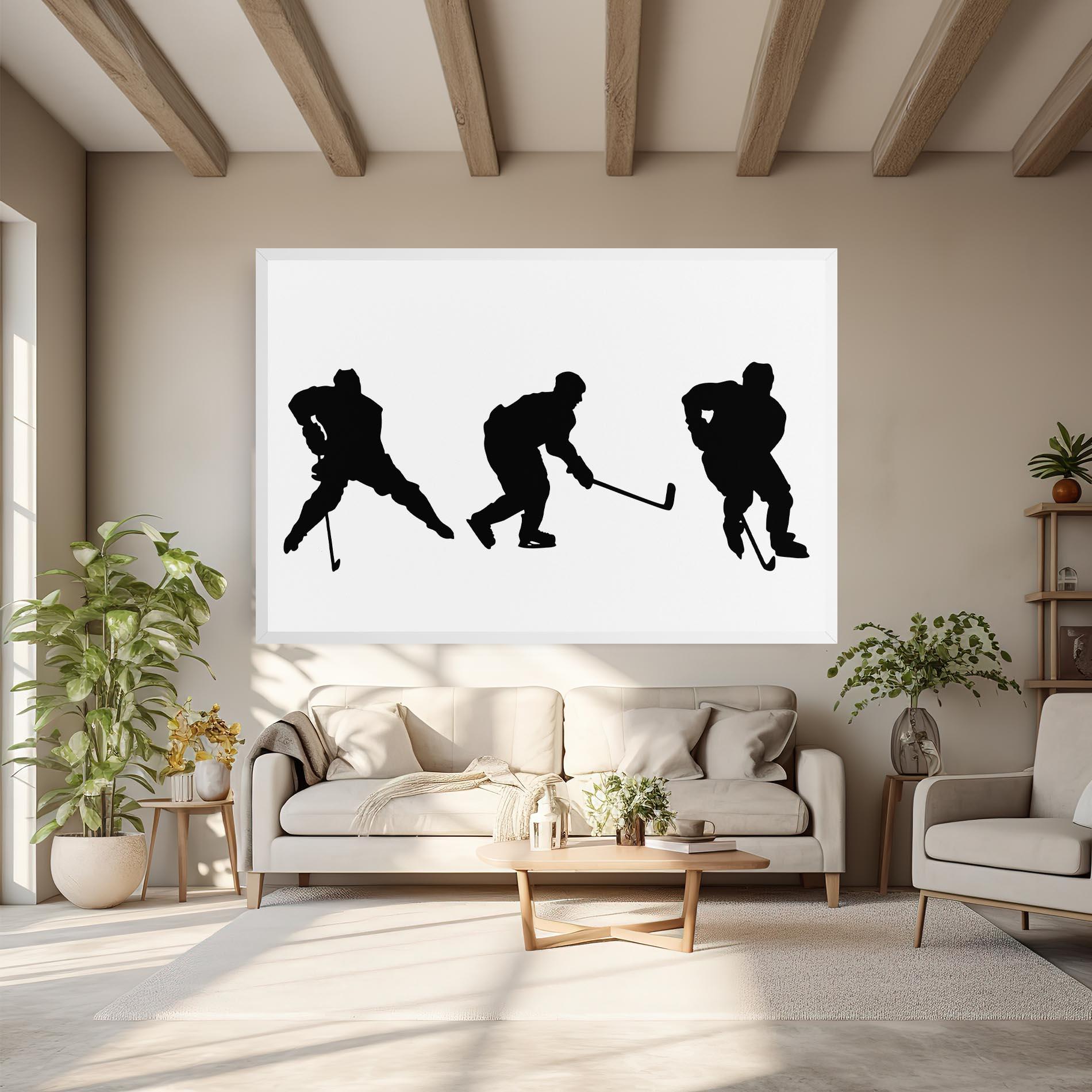 Tablou Canvas Hockey Pose mockup 6