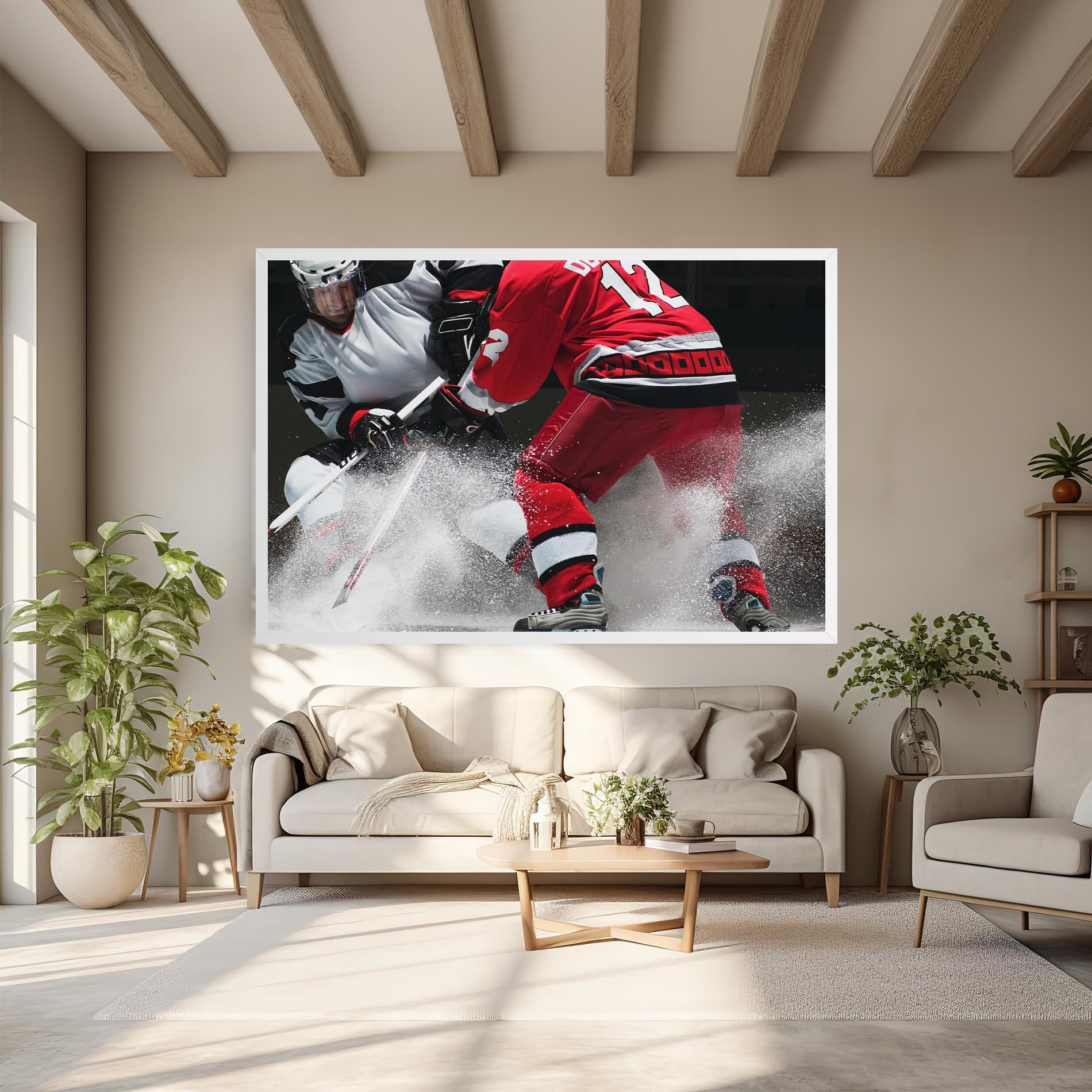 Tablou Canvas Red Hokey Player mockup 6