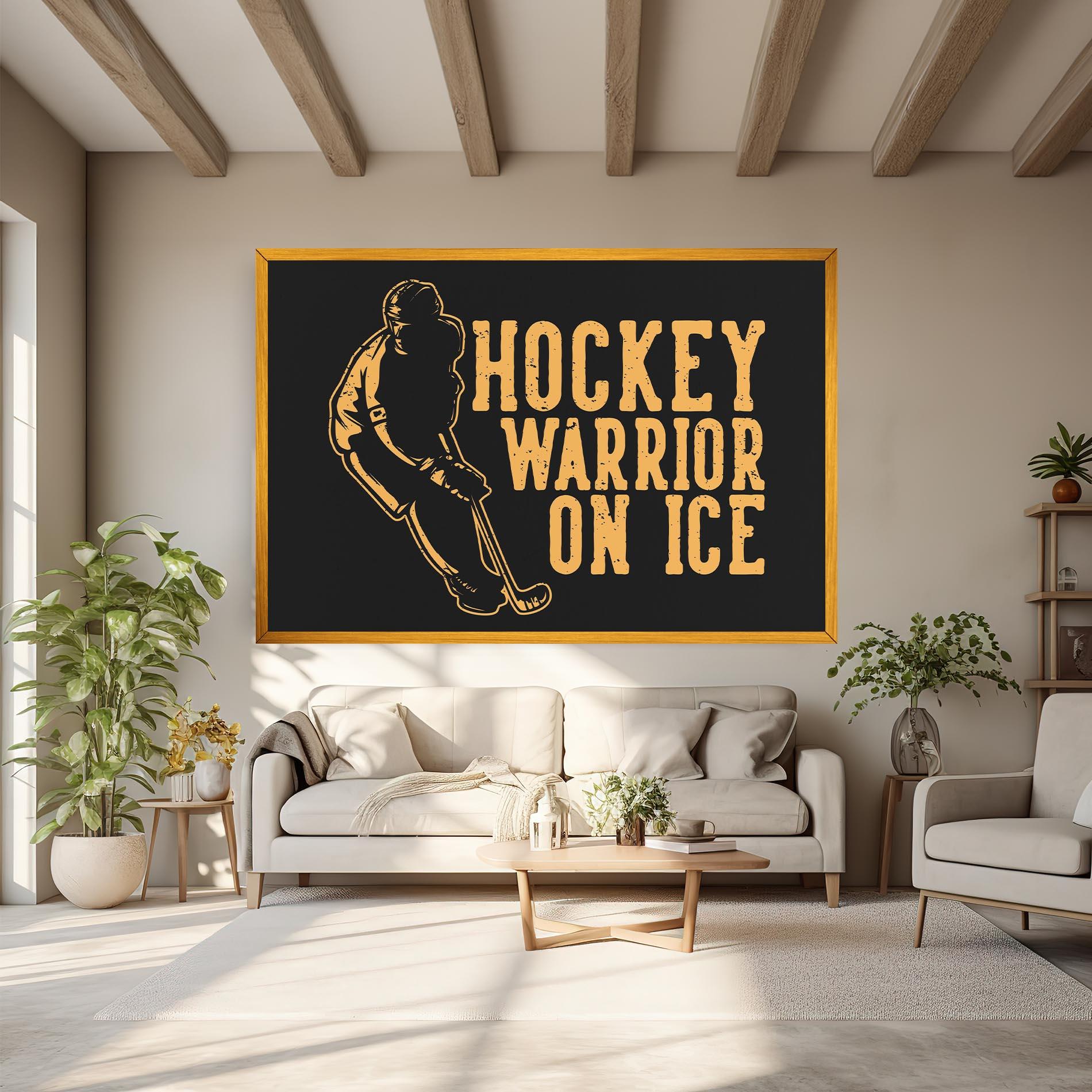 Tablou Canvas Hockey Worrior mockup 6