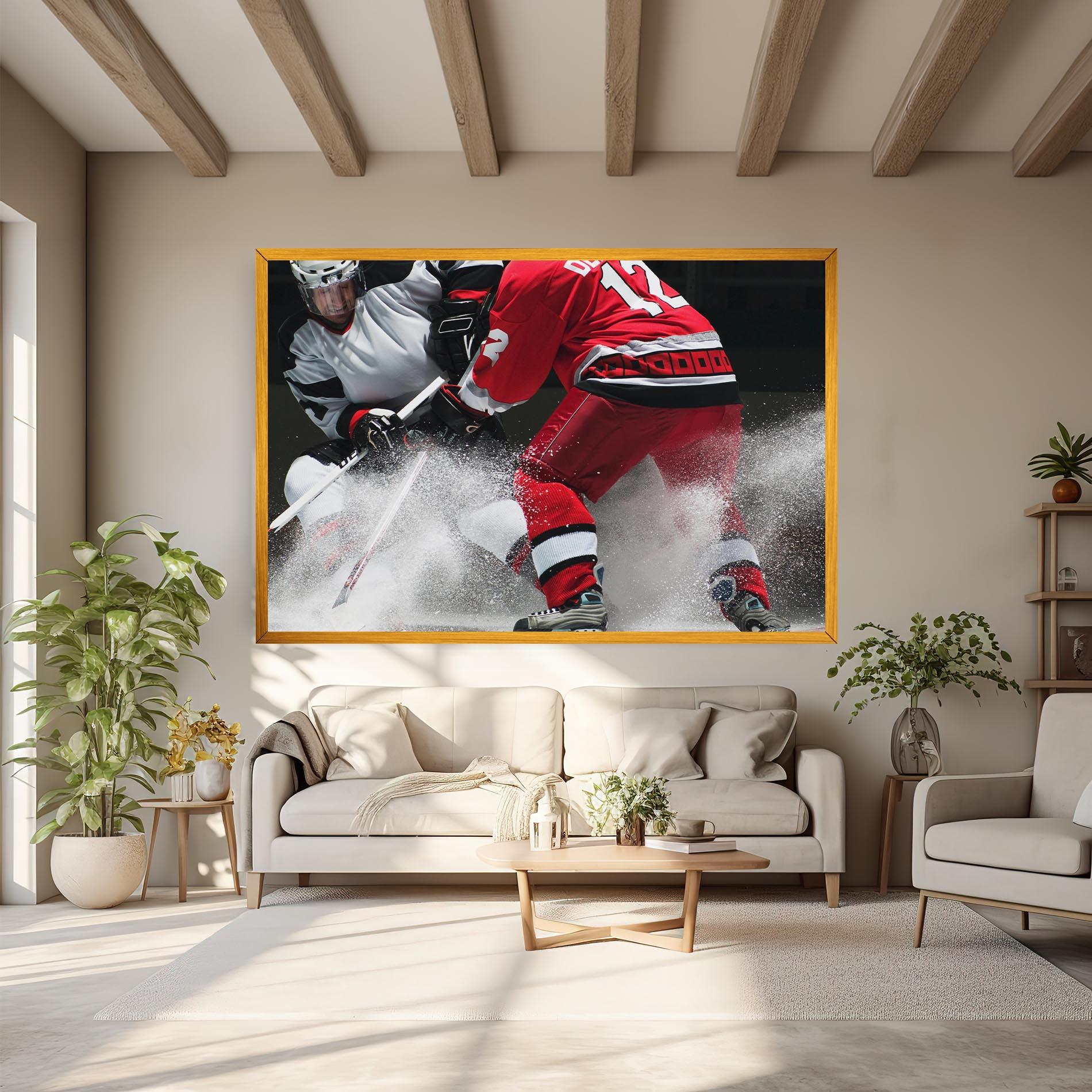 Tablou Canvas Red Hokey Player mockup 6