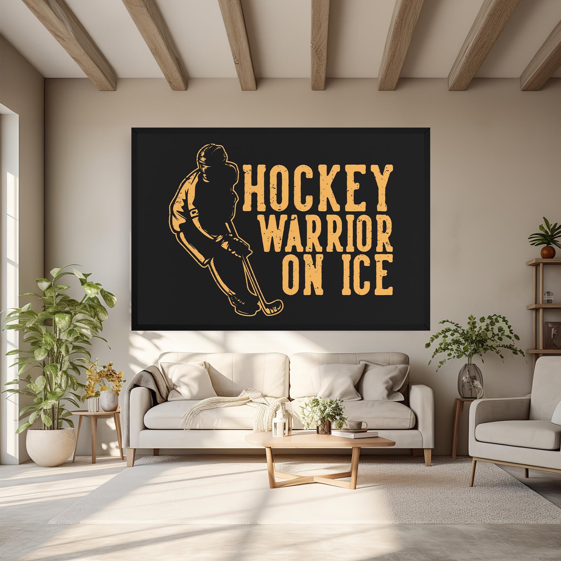 Tablou Canvas Hockey Worrior mockup 6