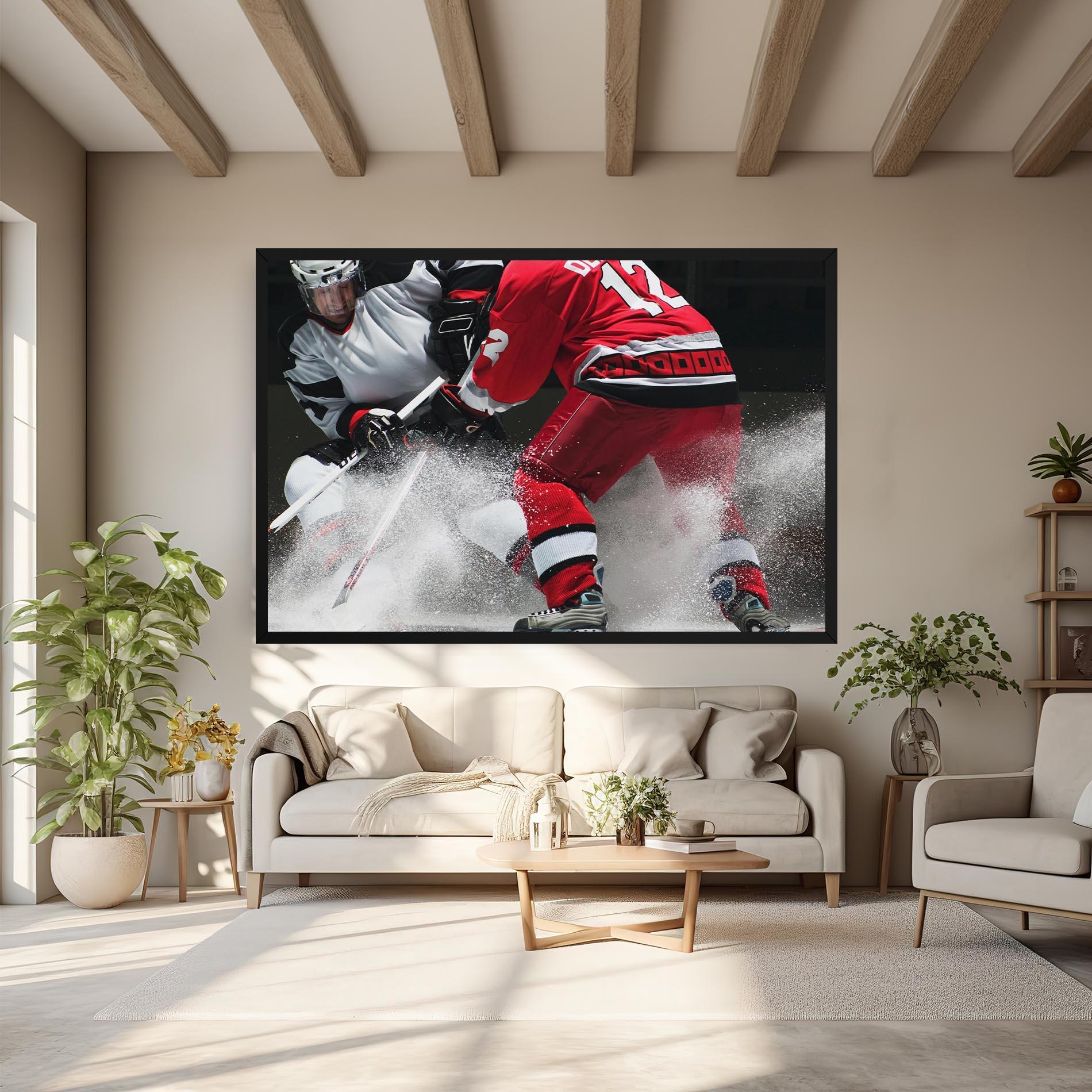Tablou Canvas Red Hokey Player mockup 6