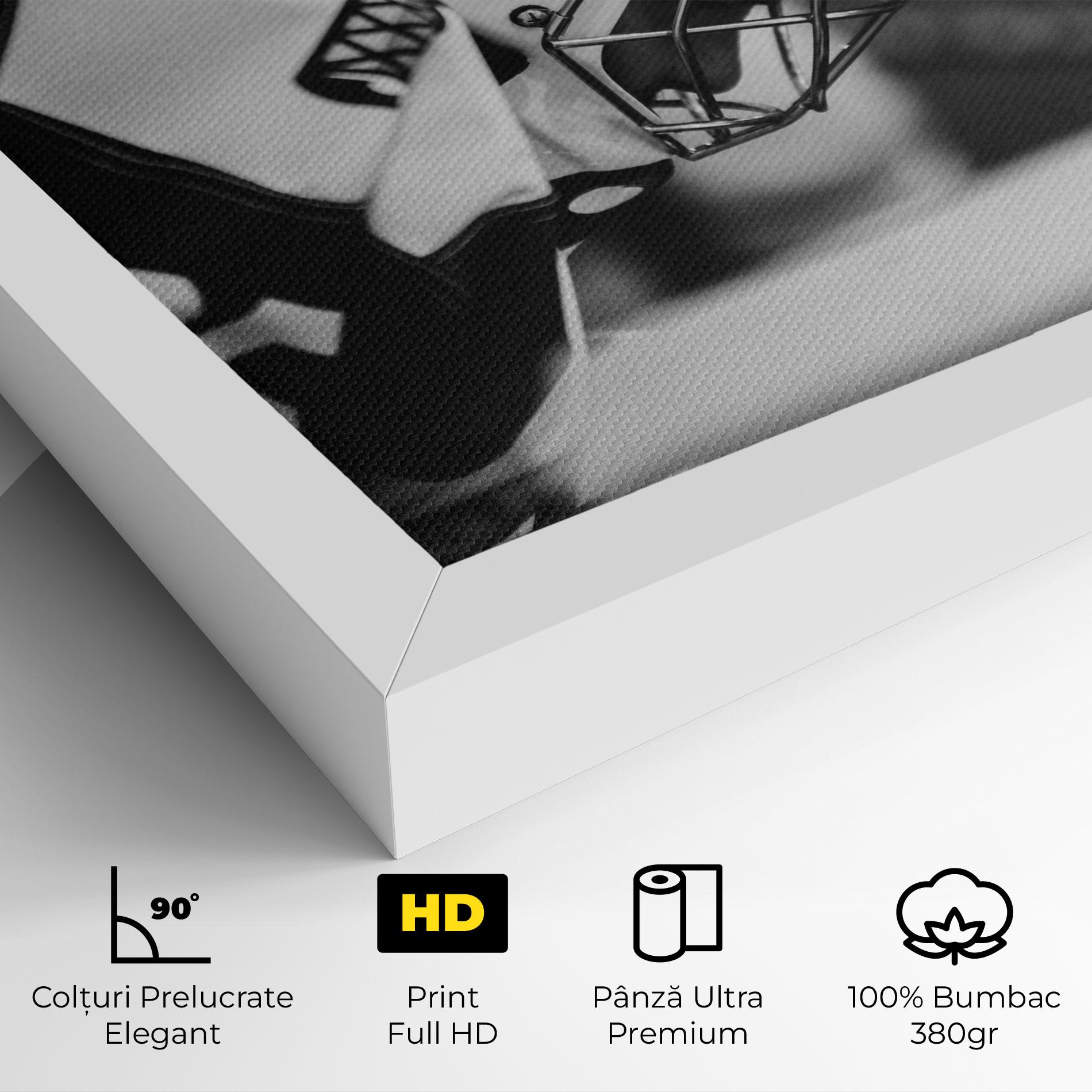 Tablou Canvas Black White Hockey mockup 4